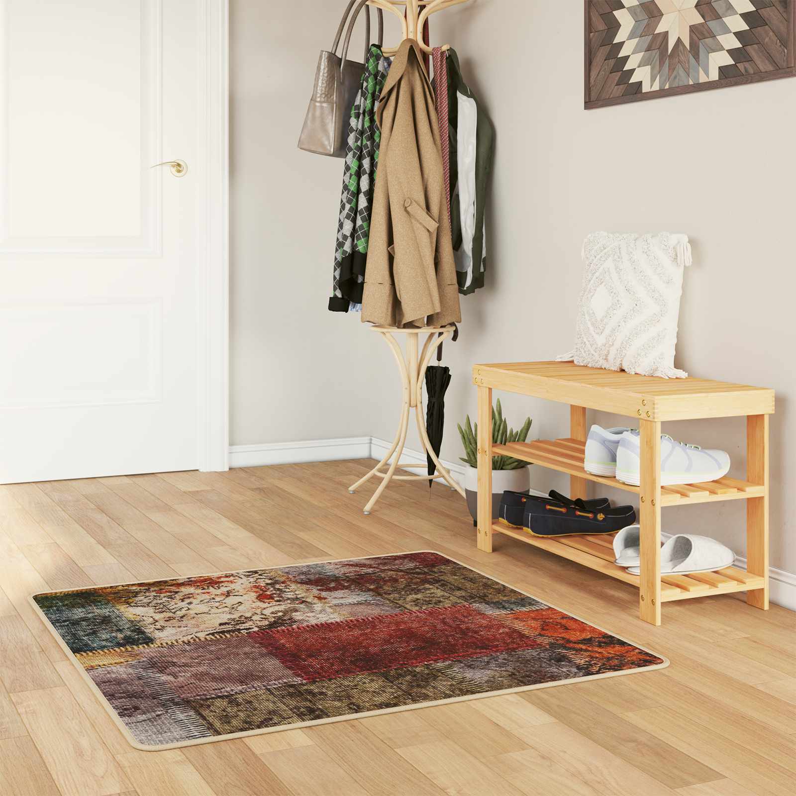 Teppe Runner MARSA Flerfarget 100 x 100 cm Polyester og PVC vidaXL