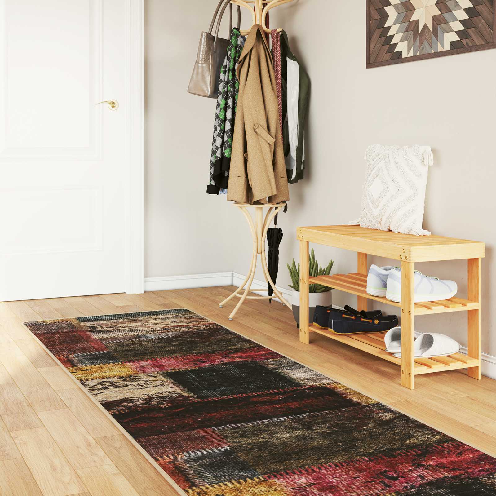 Teppe Runner MARSA Flerfarget 350 x 100 cm Polyester og PVC vidaXL
