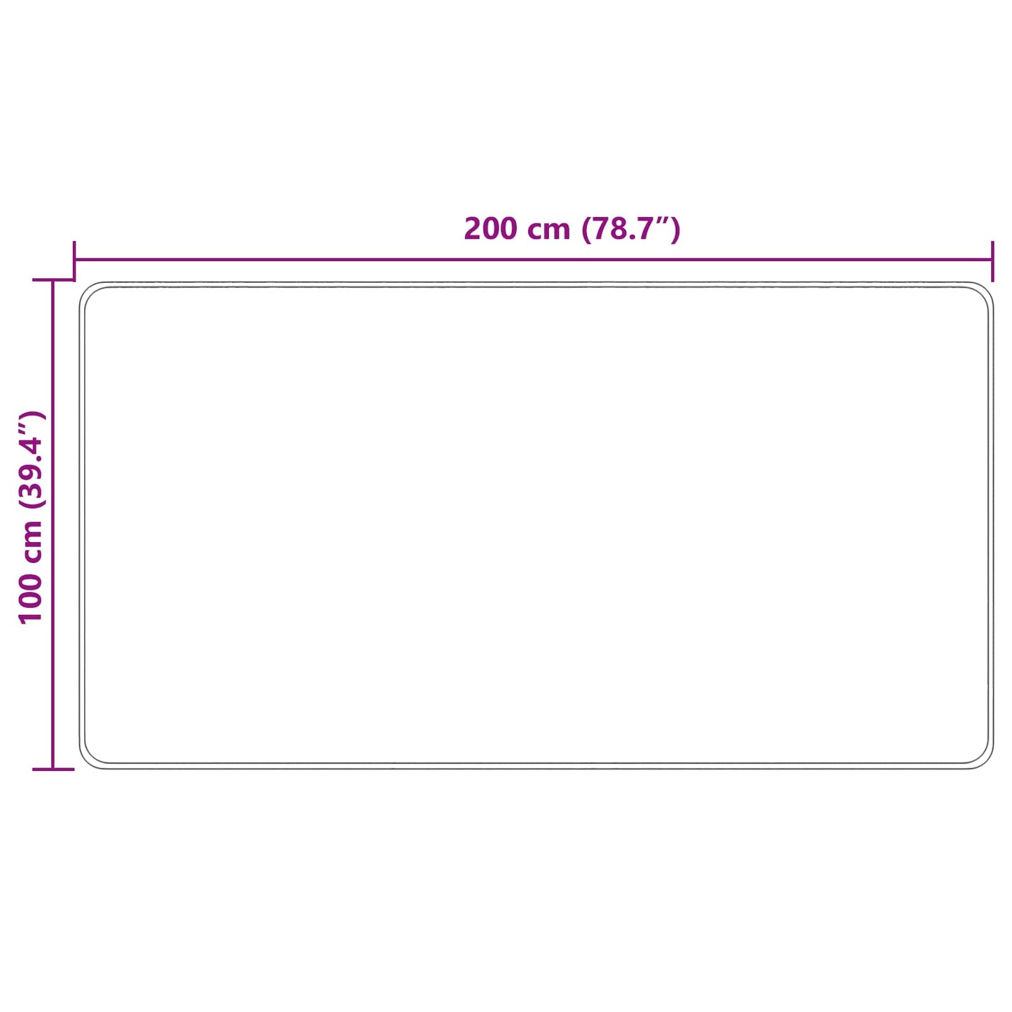 Teppe Runner MARSA Flerfarget 100 x 200 cm Polyester og PVC