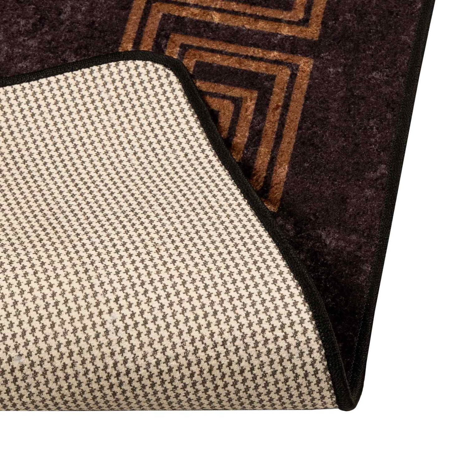 Teppe Runner MARSA Svart 80 x 250 cm Polyester og PVC