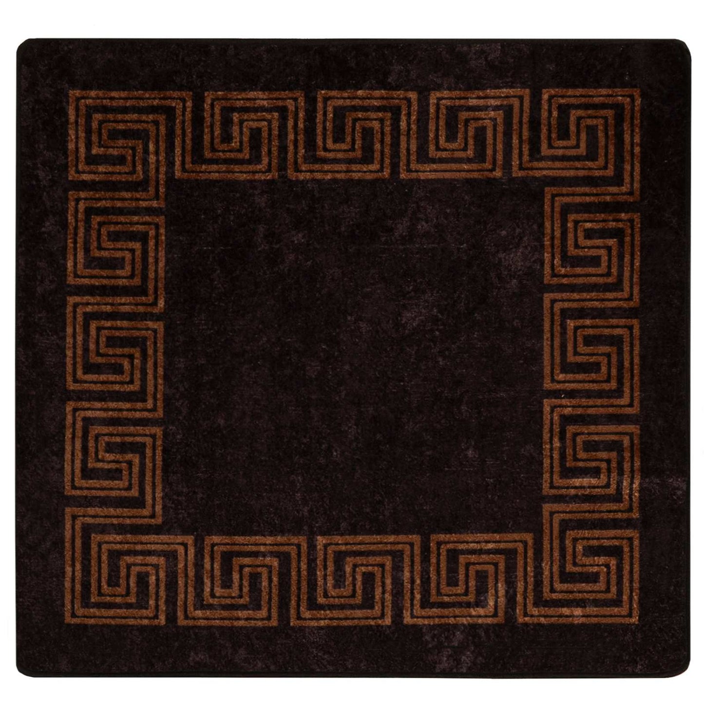 Teppe Runner MARSA Svart 100 x 100 cm Polyester og PVC