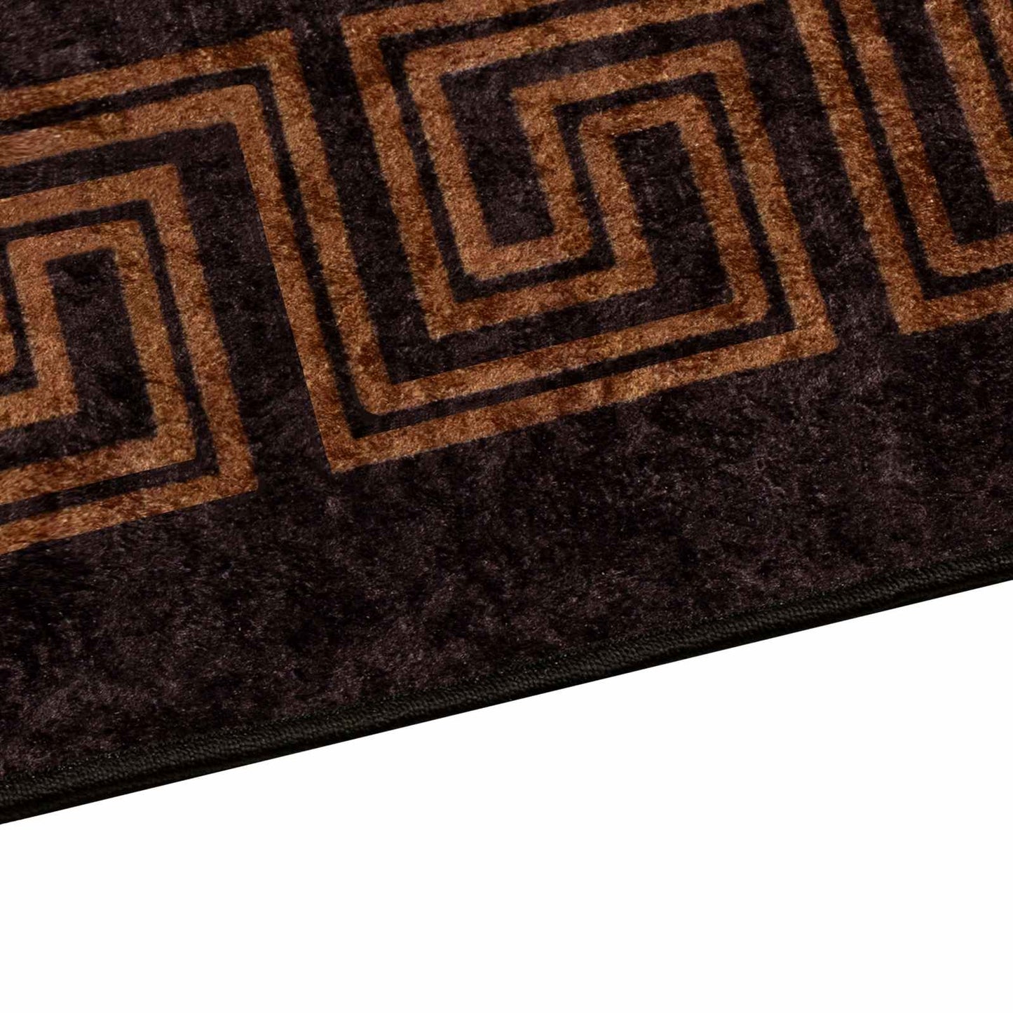 Teppe Runner MARSA Svart 100 x 350 cm Polyester og PVC