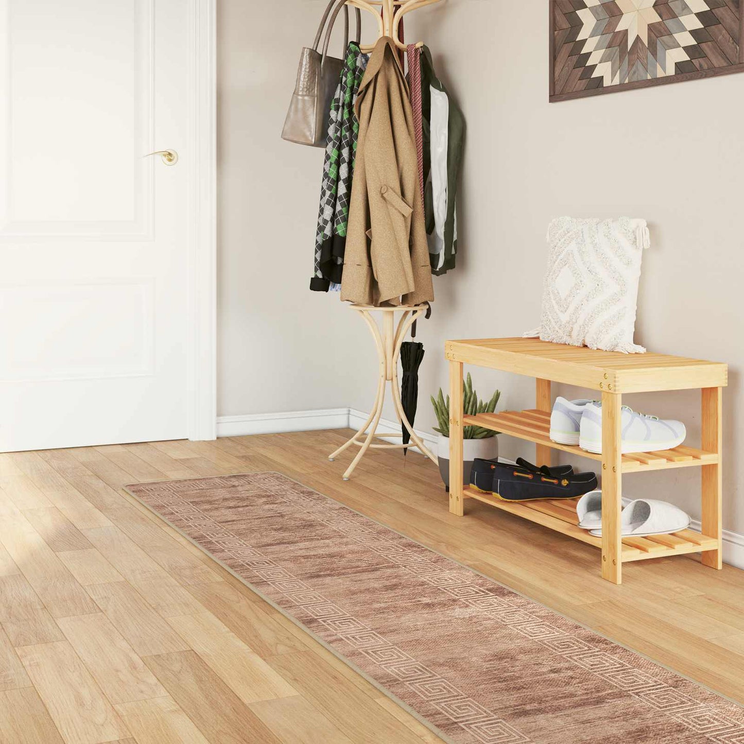 Teppe Runner MARSA Hvit 50 x 350 cm Polyester og PVC