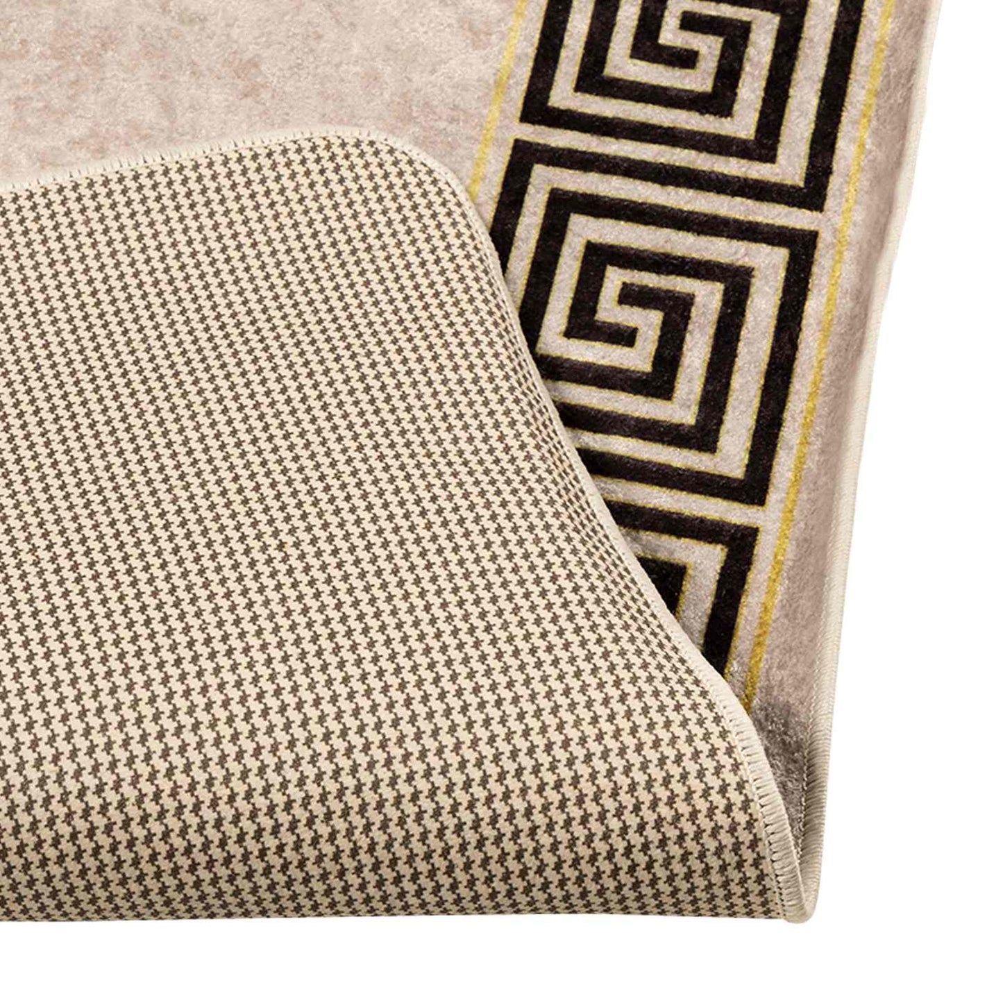 Teppe Runner MARSA Svart 50 x 100 cm Polyester og PVC