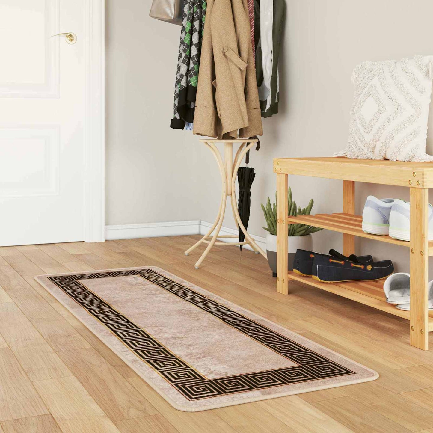 Teppe Runner MARSA Svart 50 x 100 cm Polyester og PVC