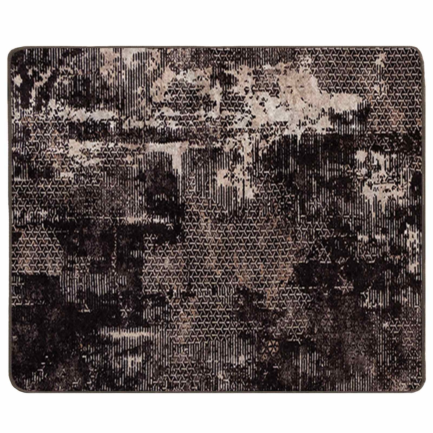 Teppe Runner MARSA Svart 80 x 100 cm Polyester og PVC