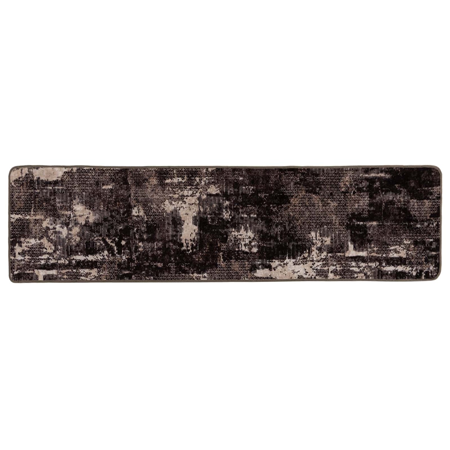 Teppe Runner MARSA Svart 80 x 400 cm Polyester og PVC