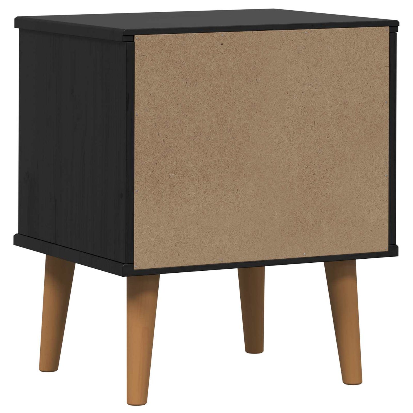 Nattbordskap MOLDE Svart 40 x 35 x 48 cm Heltre furu