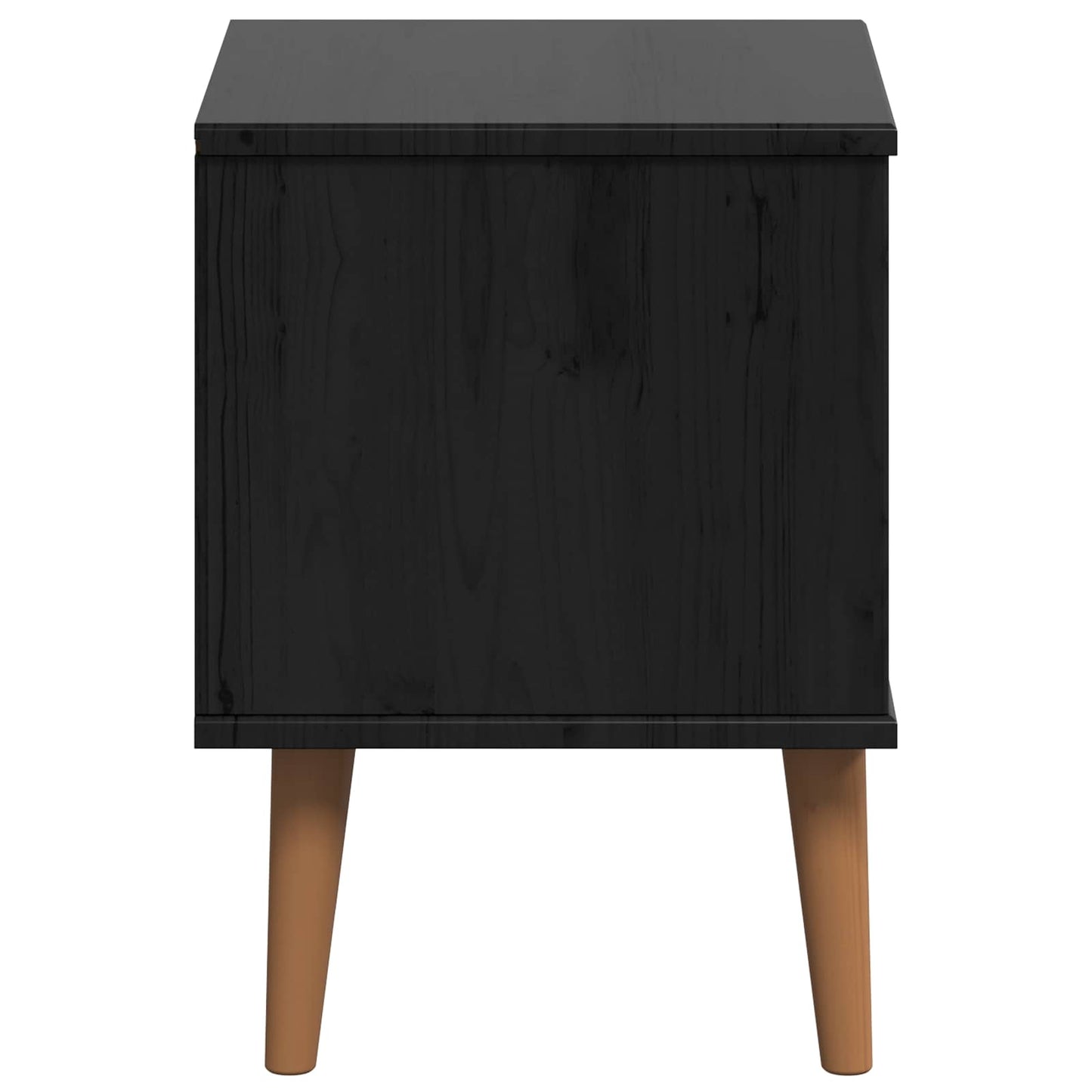 Nattbordskap MOLDE Svart 40 x 35 x 48 cm Heltre furu