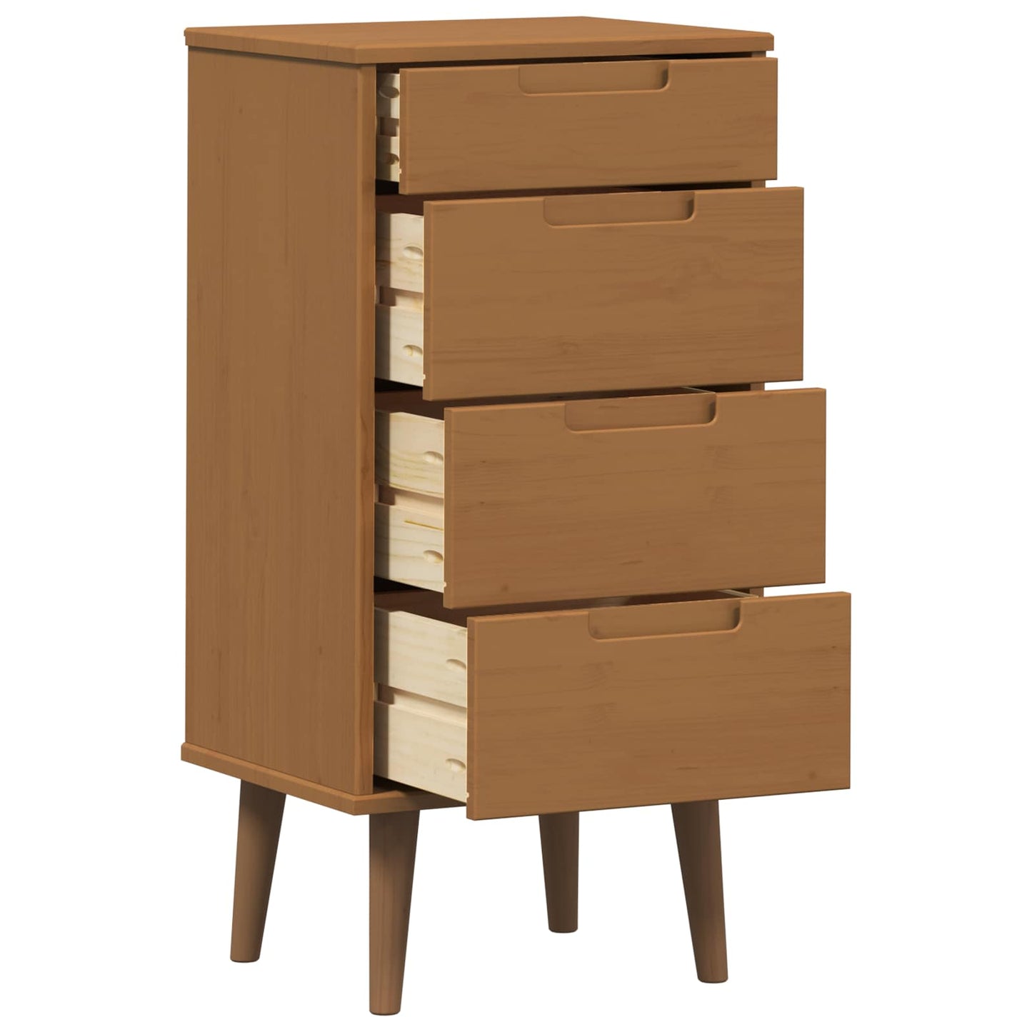 Kommode MOLDE Karamell 40 x 35 x 82 cm Heltre furu