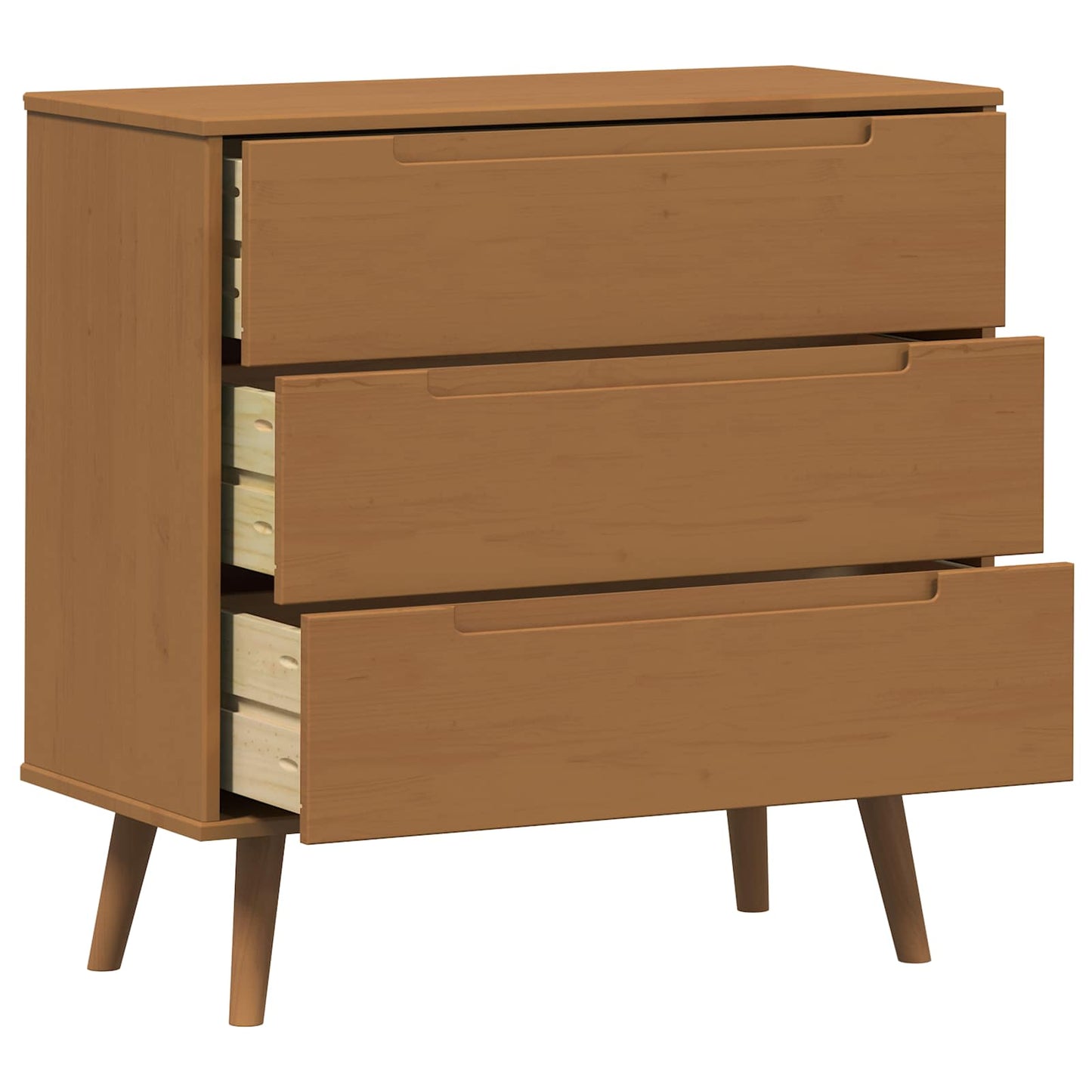 Kommode MOLDE Karamell 80 x 40 x 80 cm Heltre furu