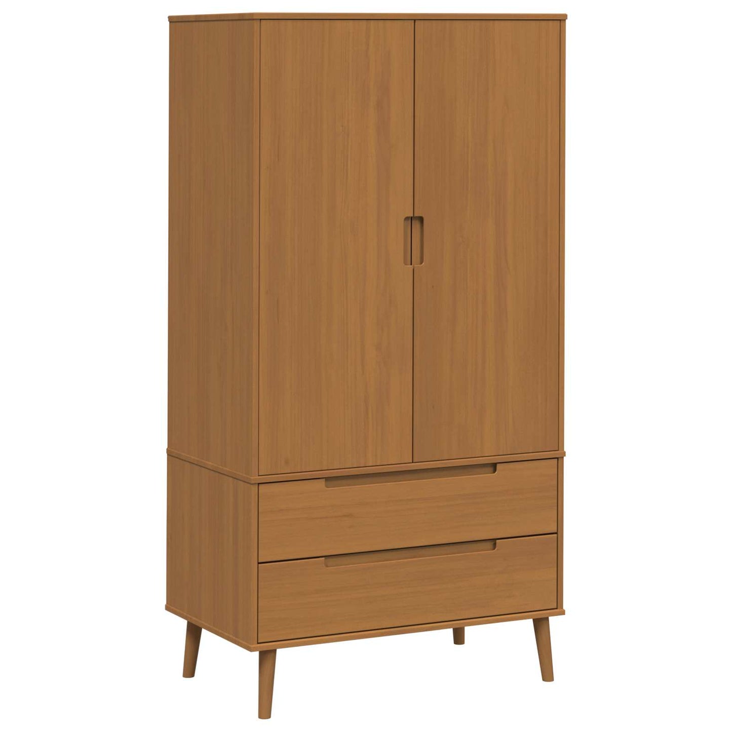 Garderobeskap MOLDE Karamell 90 x 55 x 175 cm Heltre furu