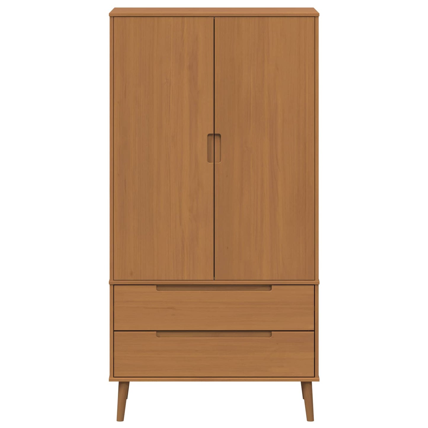 Garderobeskap MOLDE Karamell 90 x 55 x 175 cm Heltre furu