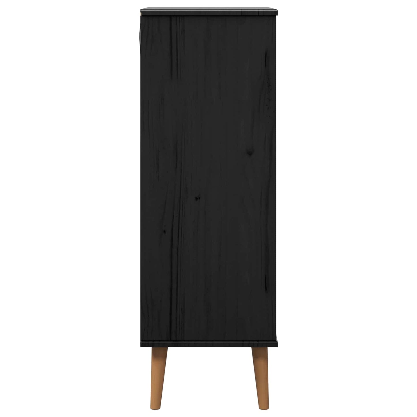 Sko Skap MOLDE 59,5 x 35 x 103 cm Heltre furu Svart