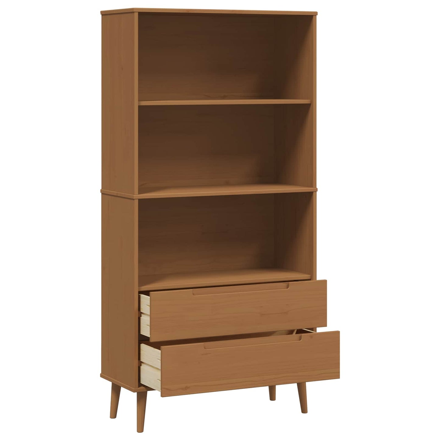 Bokhylle MOLDE 85 x 35 x 170,5 cm Heltre furu Karamell