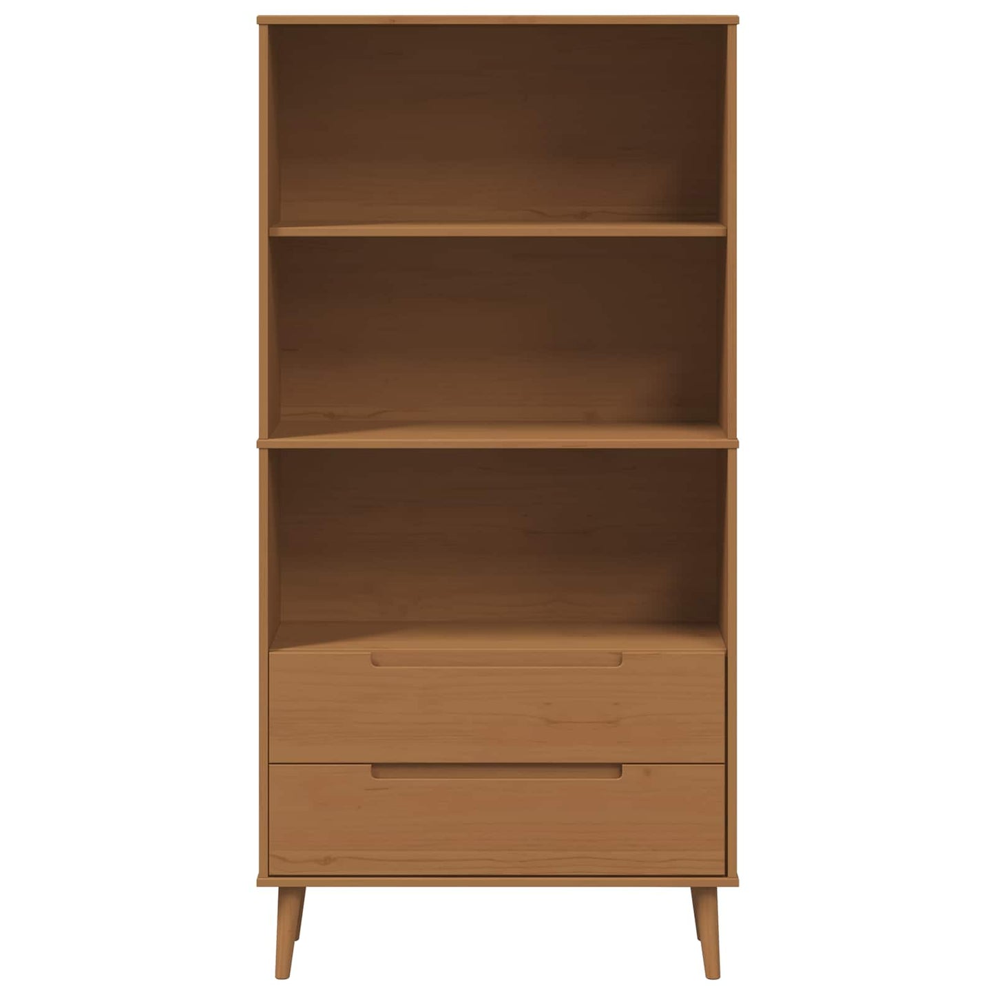 Bokhylle MOLDE 85 x 35 x 170,5 cm Heltre furu Karamell