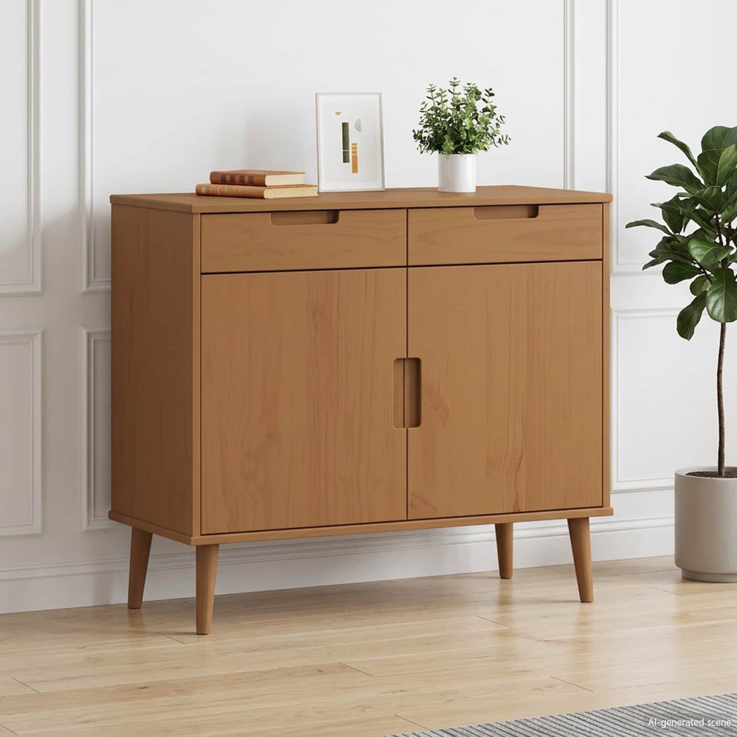 Serviesskap MOLDE Karamell 90 x 40 x 80 cm