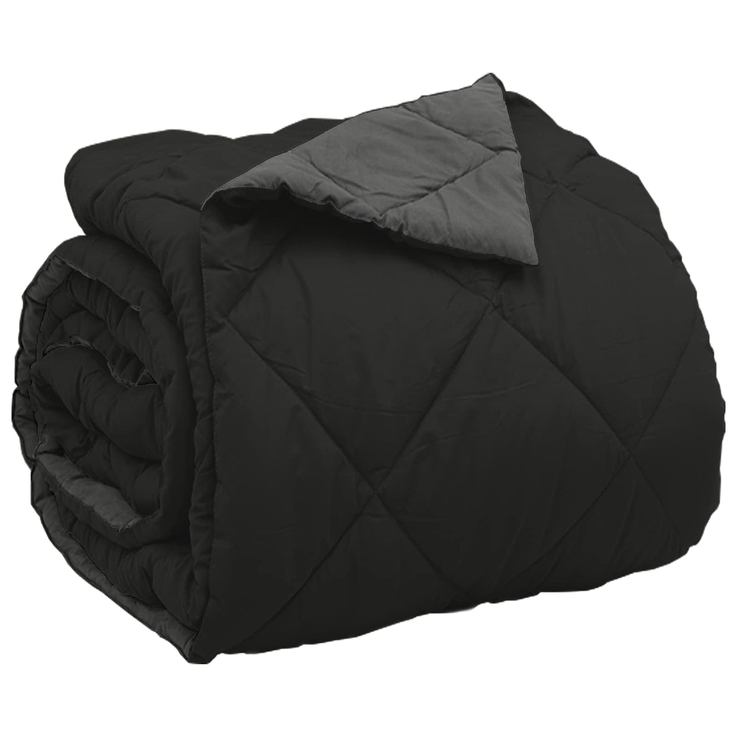 Full år dyne Svart og Anthracite 200 x 240 cm Mikrofiber
