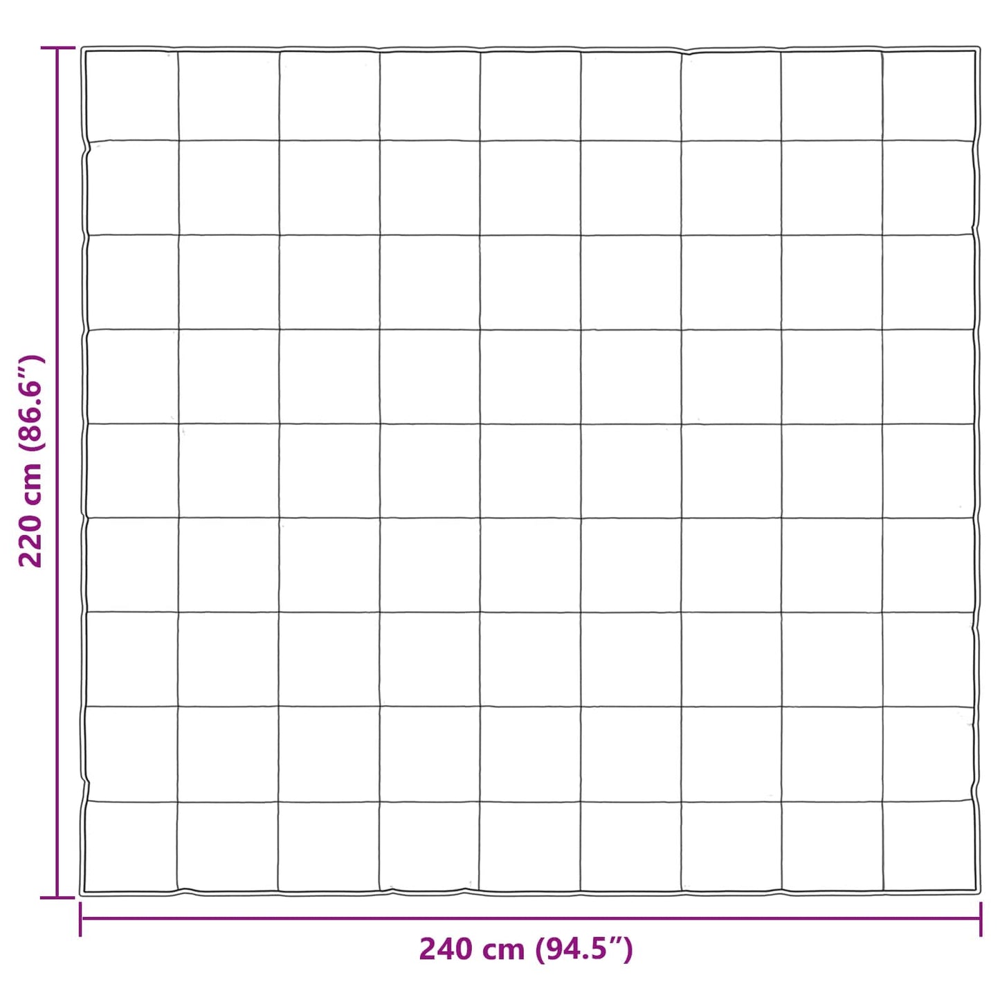 Vinter Dynen Gull 220 x 240 cm Sateng og mikrofiber