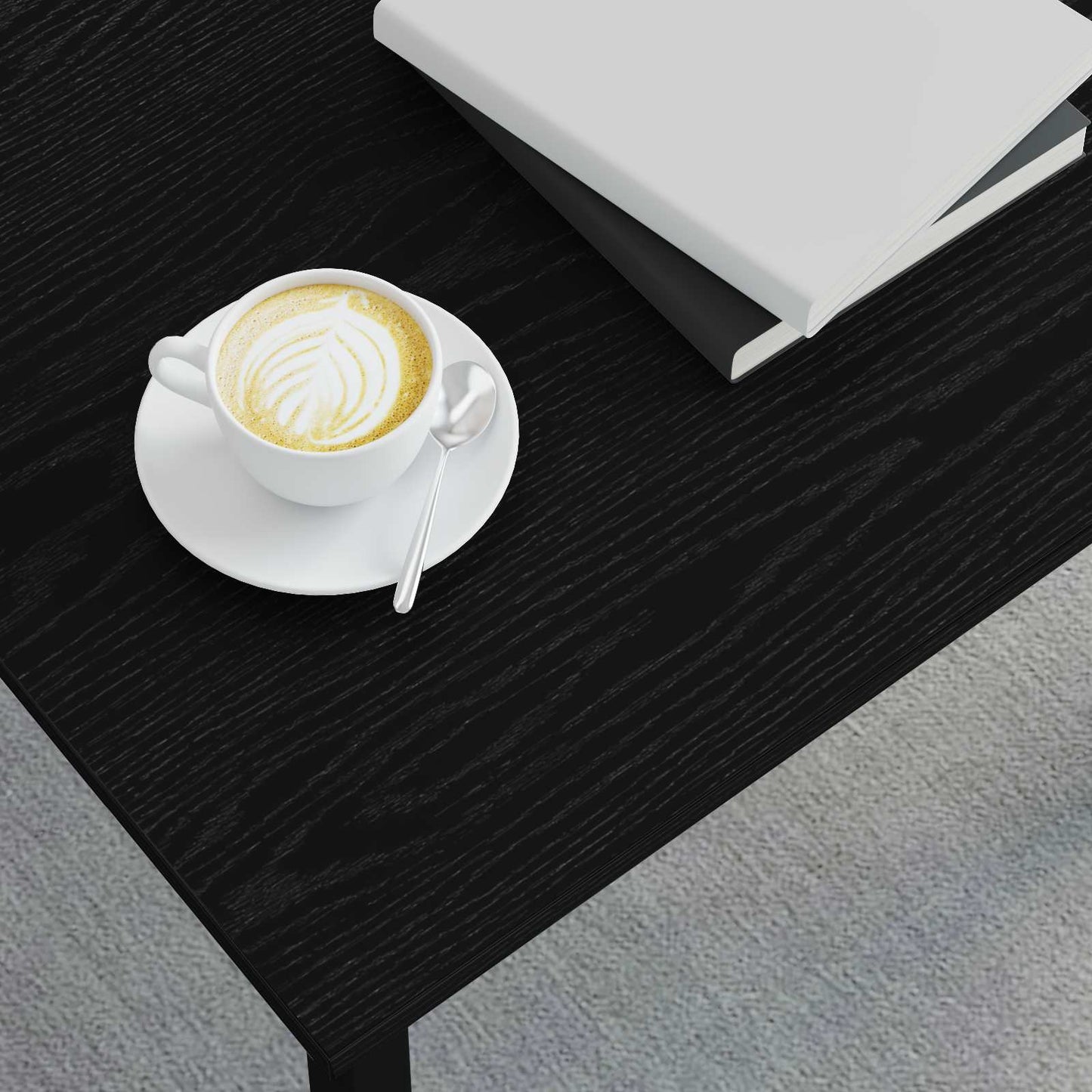 Kaffebord Svart Eik 60 x 30 x 36 cm Konstruert tre