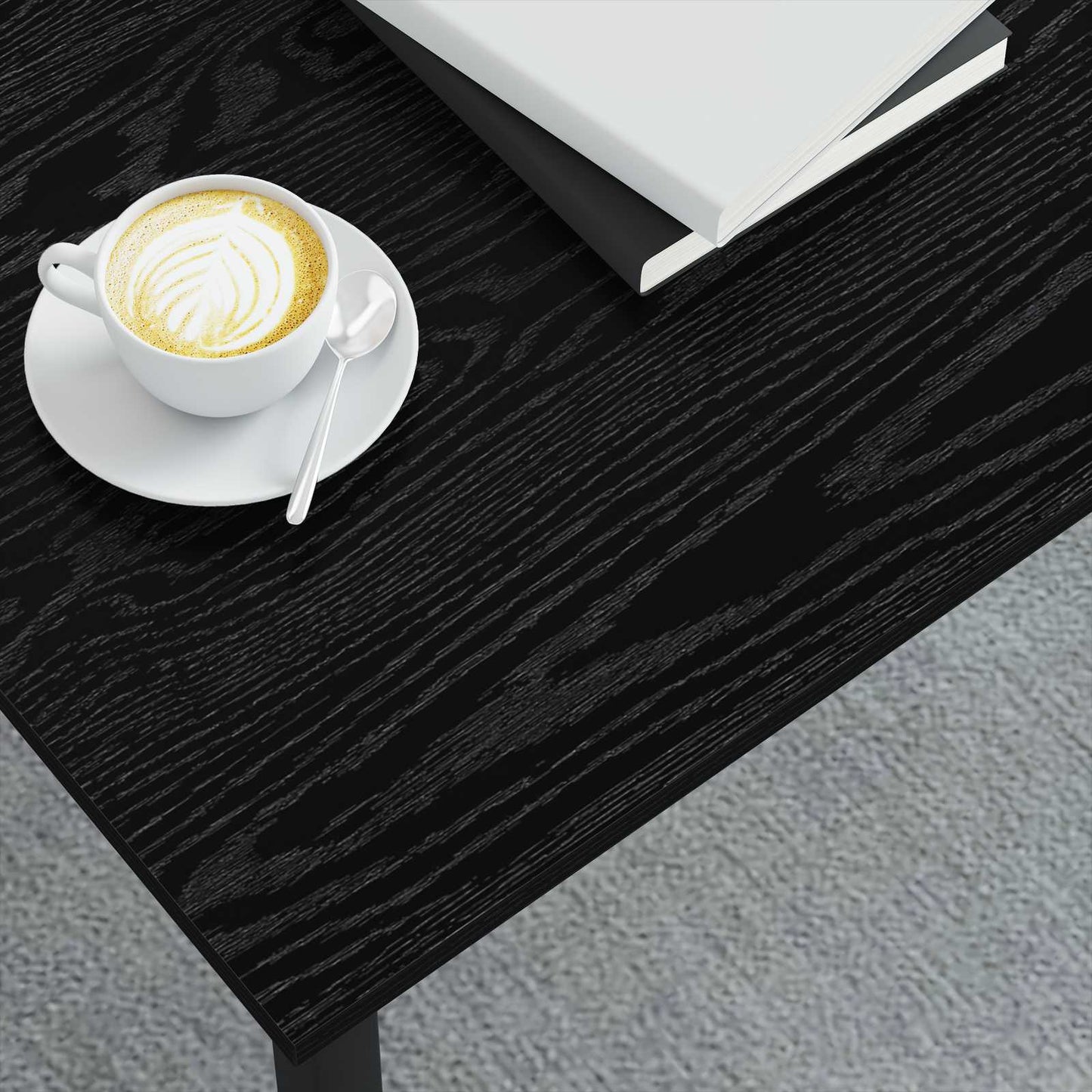 Kaffebord Svart Eik 100 x 100 x 45 cm Konstruert tre