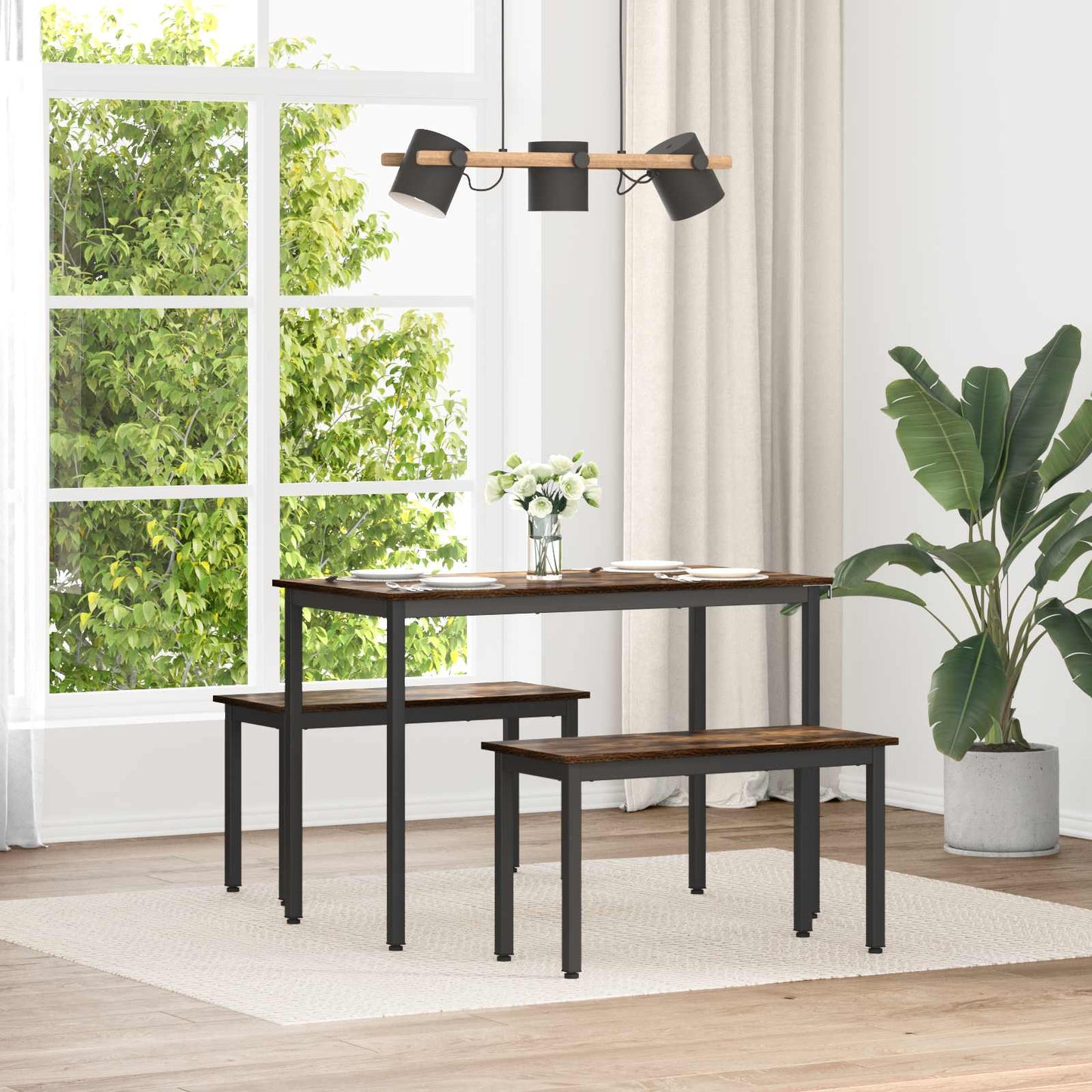 benk Røyk Eik 80 x 35 x 45 cm Konstruert tre