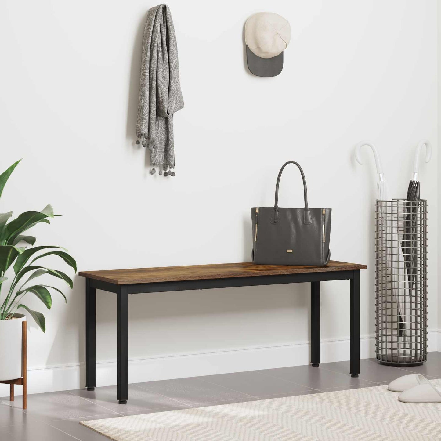 benk Røyk Eik 110 x 35 x 45 cm Konstruert tre