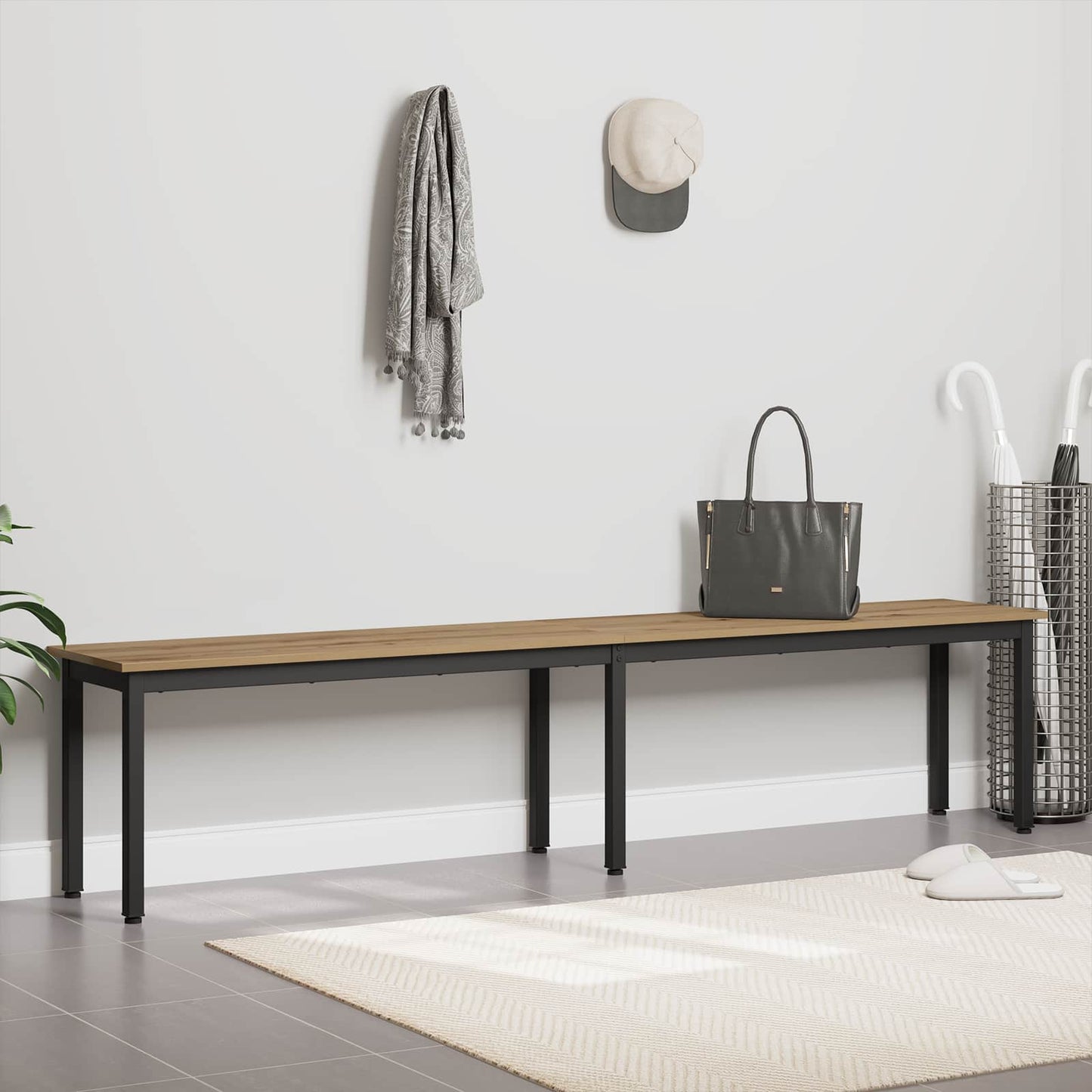 benk Kunstnerisk Eik 200 x 35 x 45 cm Konstruert tre