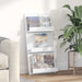 Magasinreol med hylle Hvit 51 x 11 x 102 cm Konstruert tre vidaXL