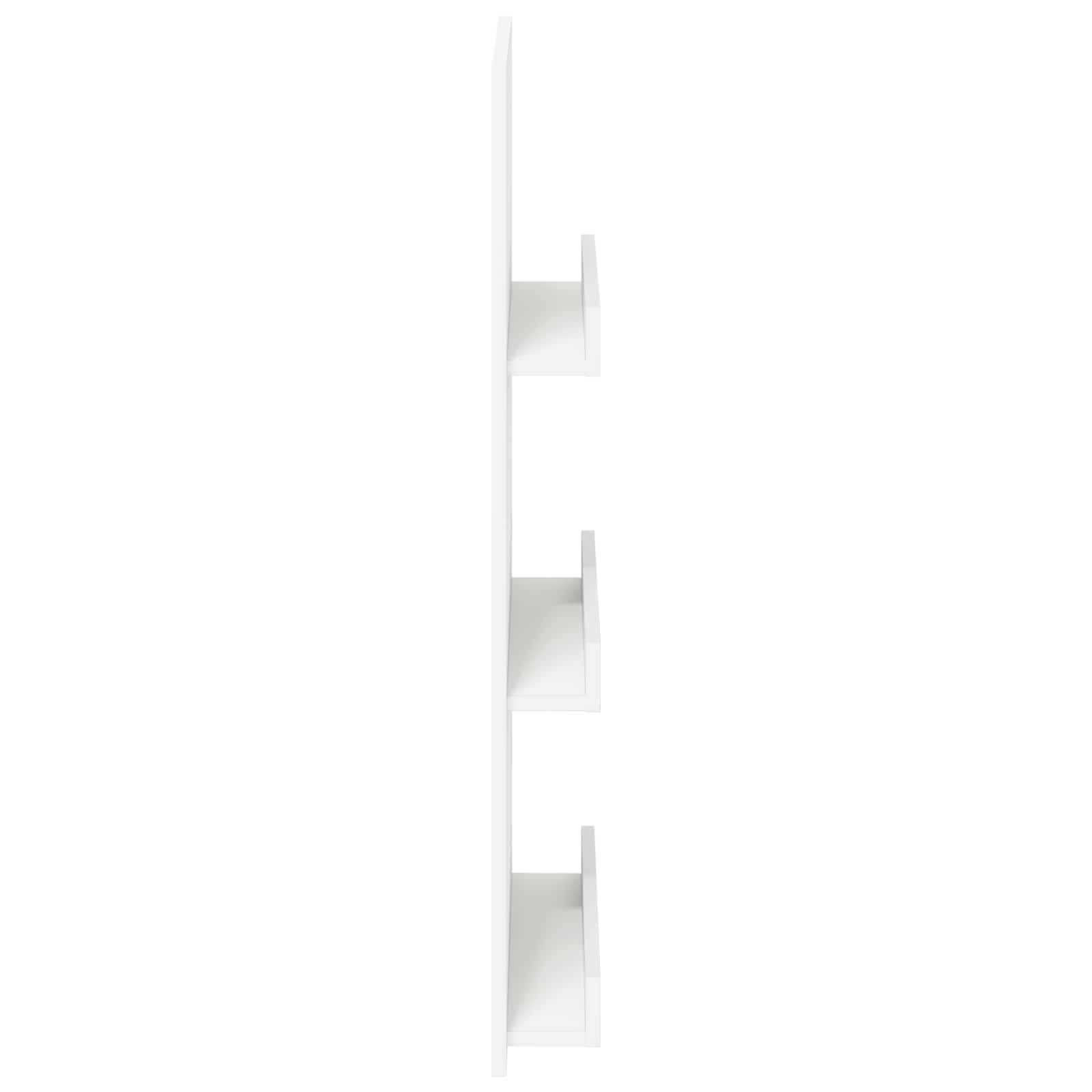 Magasinreol med hylle Hvit 51 x 11 x 102 cm Konstruert tre vidaXL