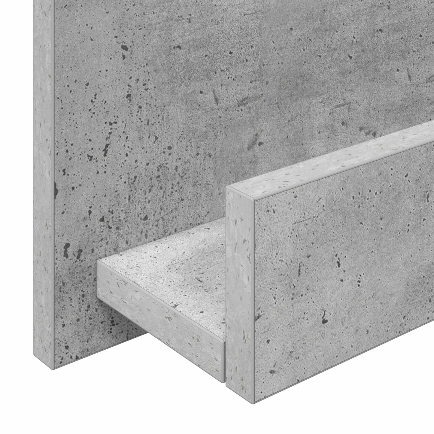 Magasinreol med hylle Betonggrå 43 x 11 x 102 cm Konstruert tre