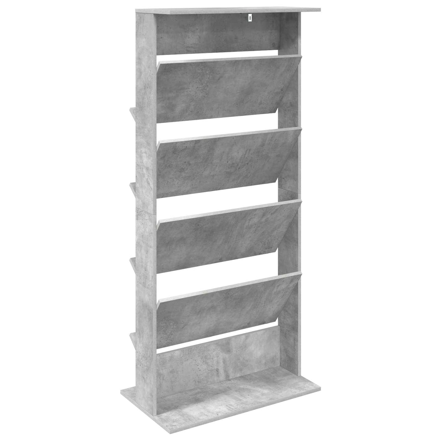 Magasinreol med hylle Betonggrå 70 x 41 x 156 cm Konstruert tre