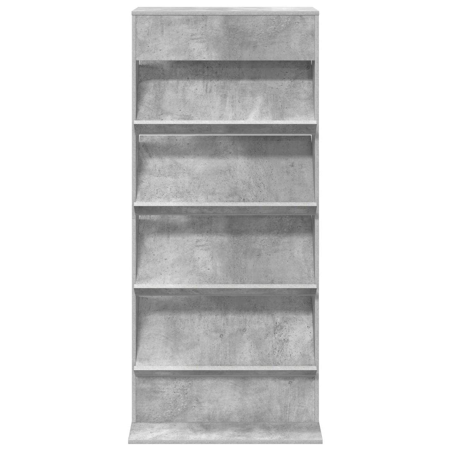 Magasinreol med hylle Betonggrå 70 x 41 x 156 cm Konstruert tre
