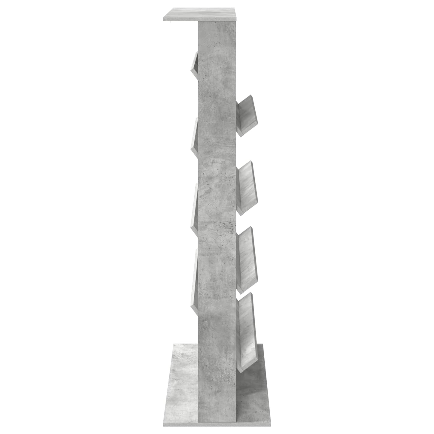 Magasinreol med hylle Betonggrå 70 x 41 x 156 cm Konstruert tre