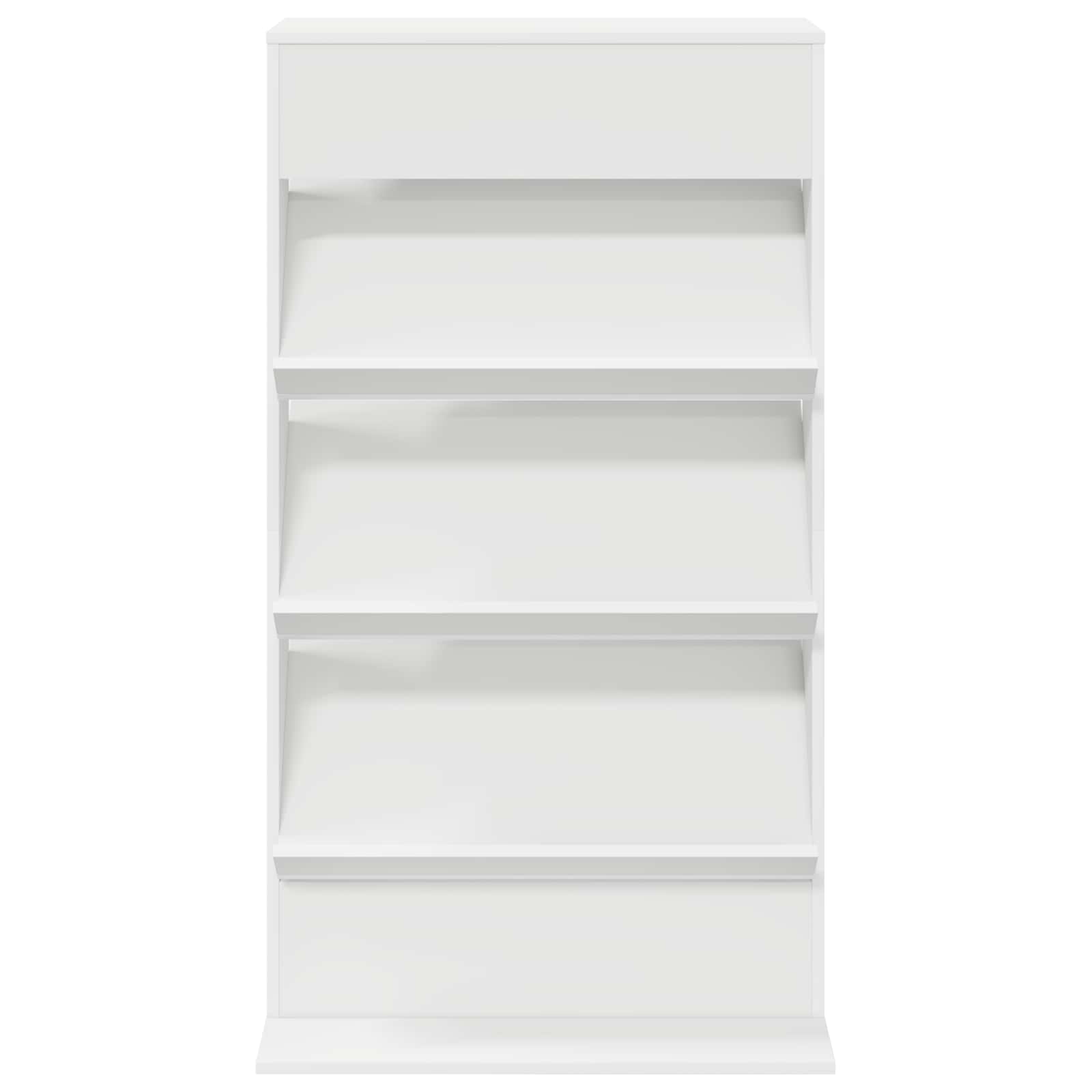 Magasinreol med hylle Hvit 70 x 41 x 126 cm Konstruert tre vidaXL