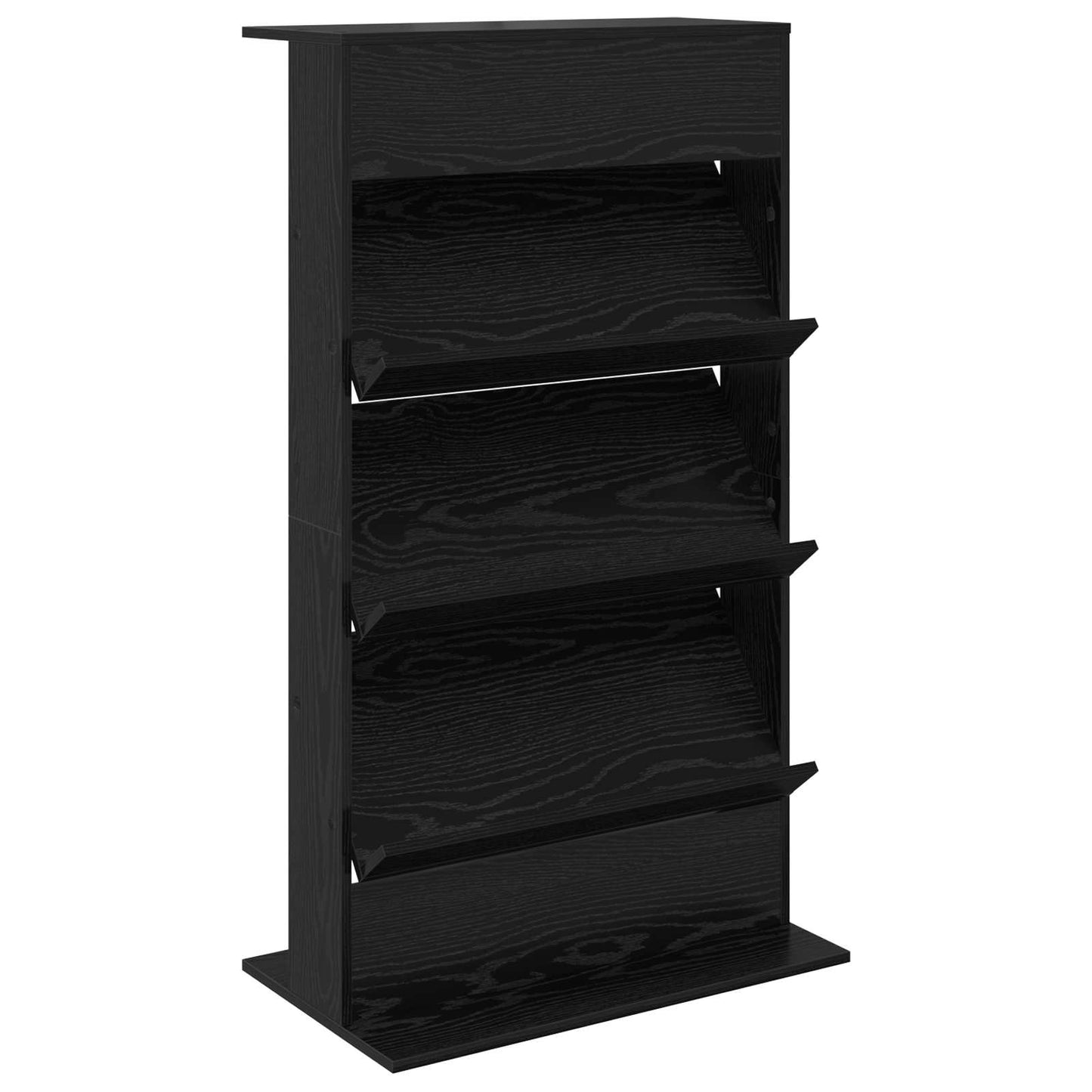 Magasinreol med hylle Svart Eik 70 x 41 x 126 cm Konstruert tre