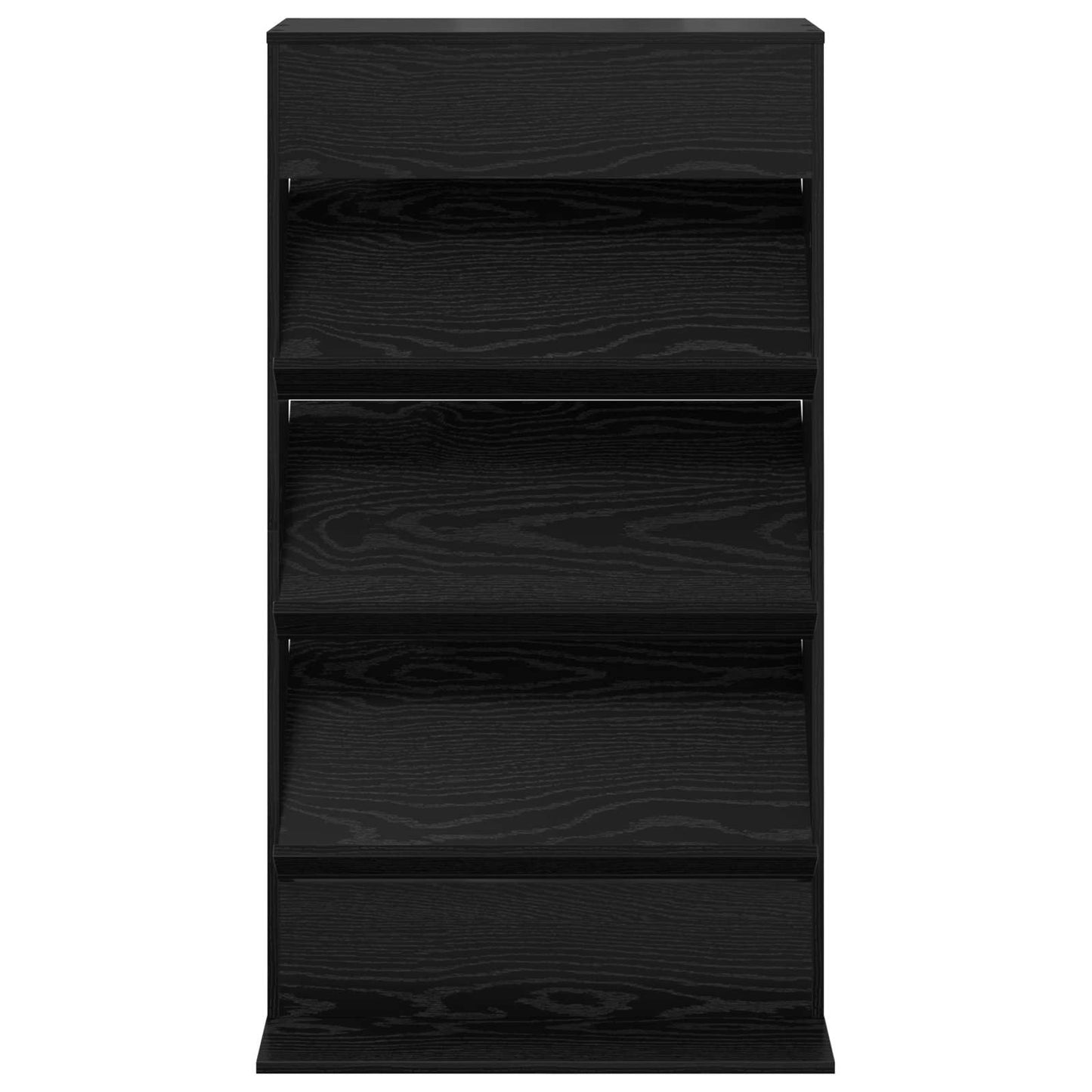 Magasinreol med hylle Svart Eik 70 x 41 x 126 cm Konstruert tre