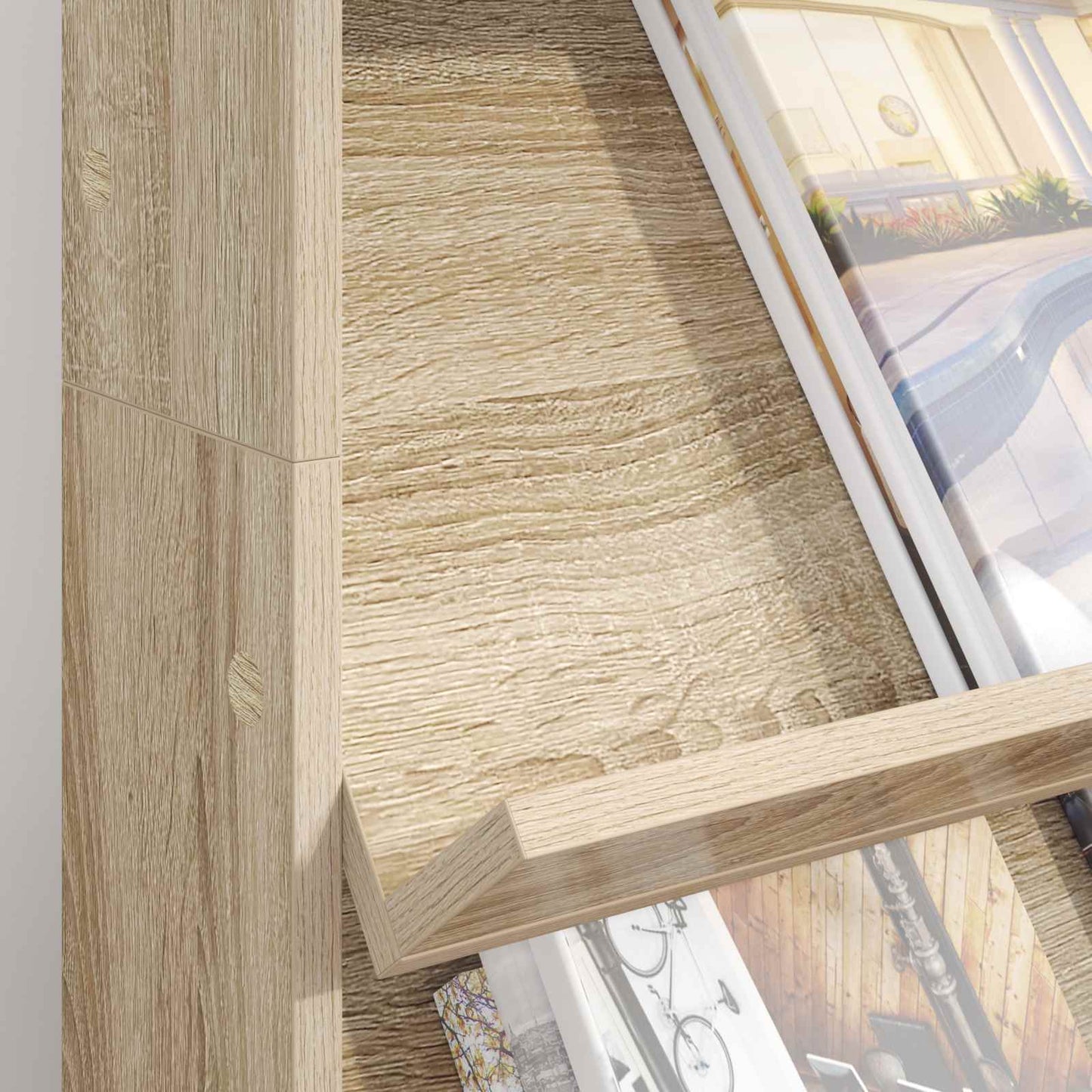 Magasinreol Sonoma eik 70 x 41 x 126 cm Konstruert tre
