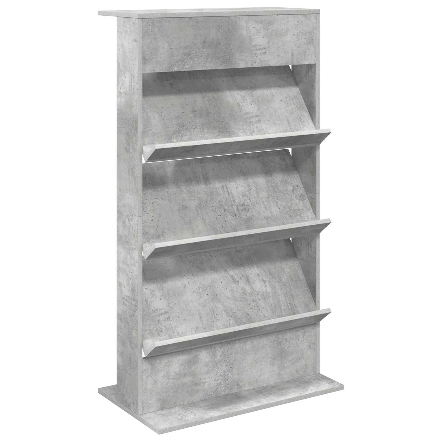 Magasinreol med hylle Betonggrå 70 x 41 x 126 cm Konstruert tre
