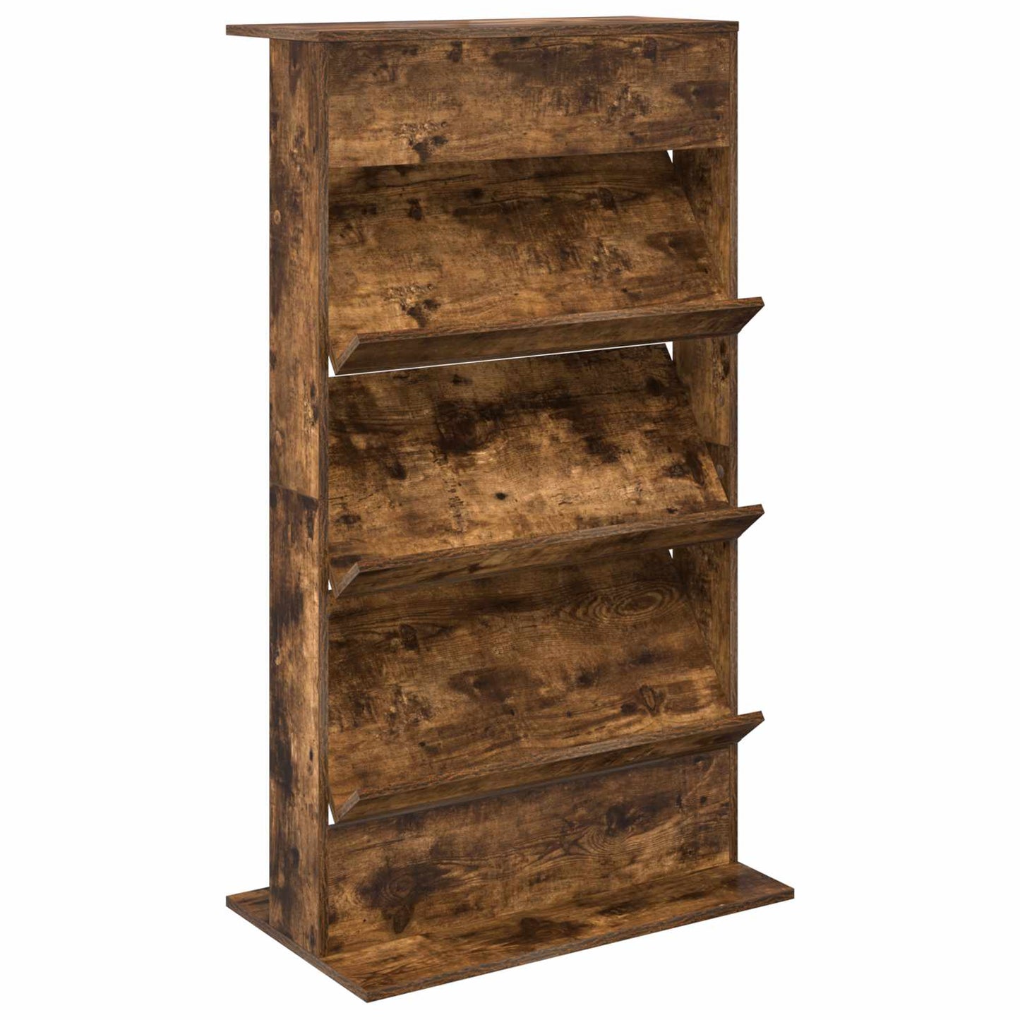 Magasinreol med hylle Røkt eik 70 x 41 x 126 cm Konstruert tre