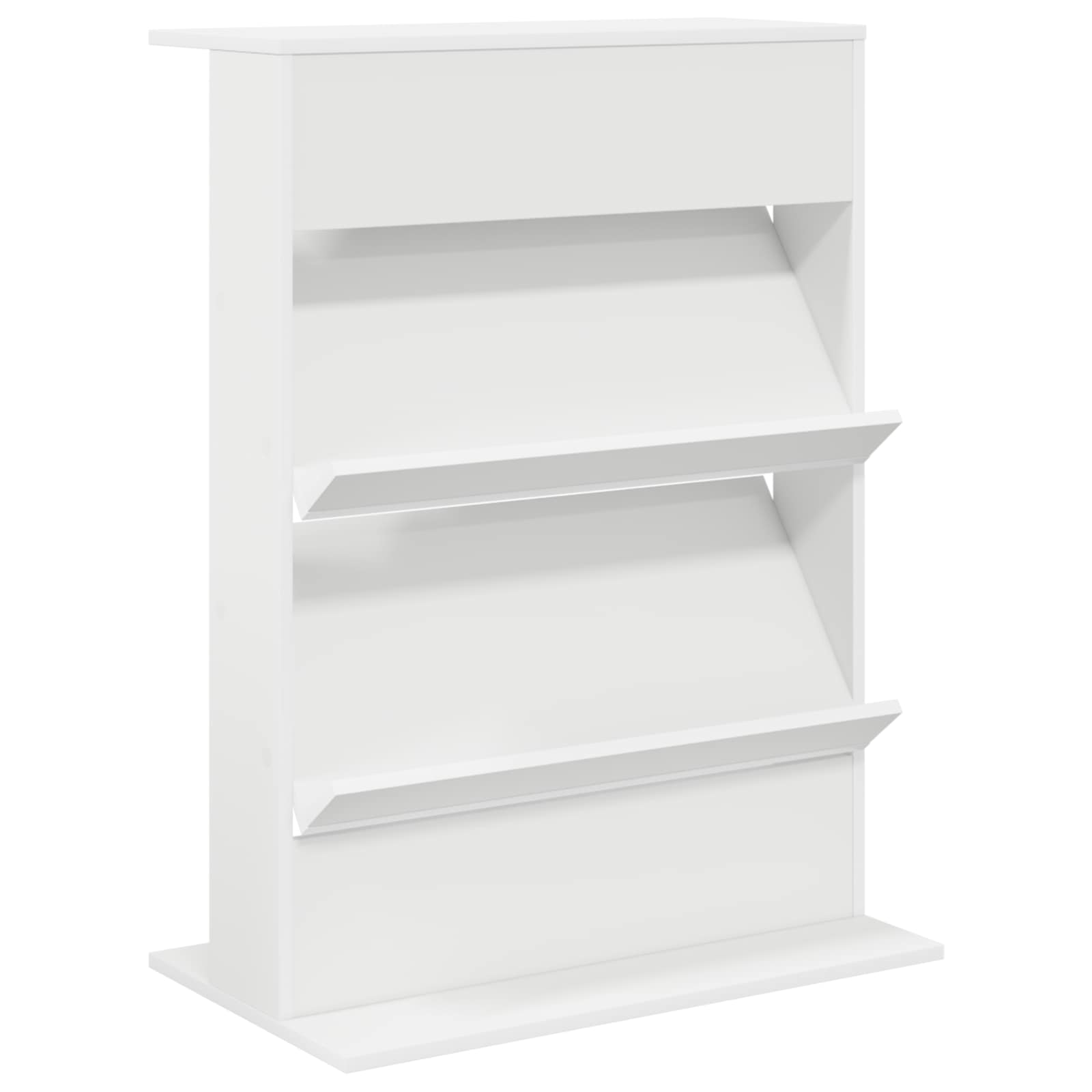 Magasinreol med hylle Hvit 70 x 41 x 96 cm Konstruert tre vidaXL