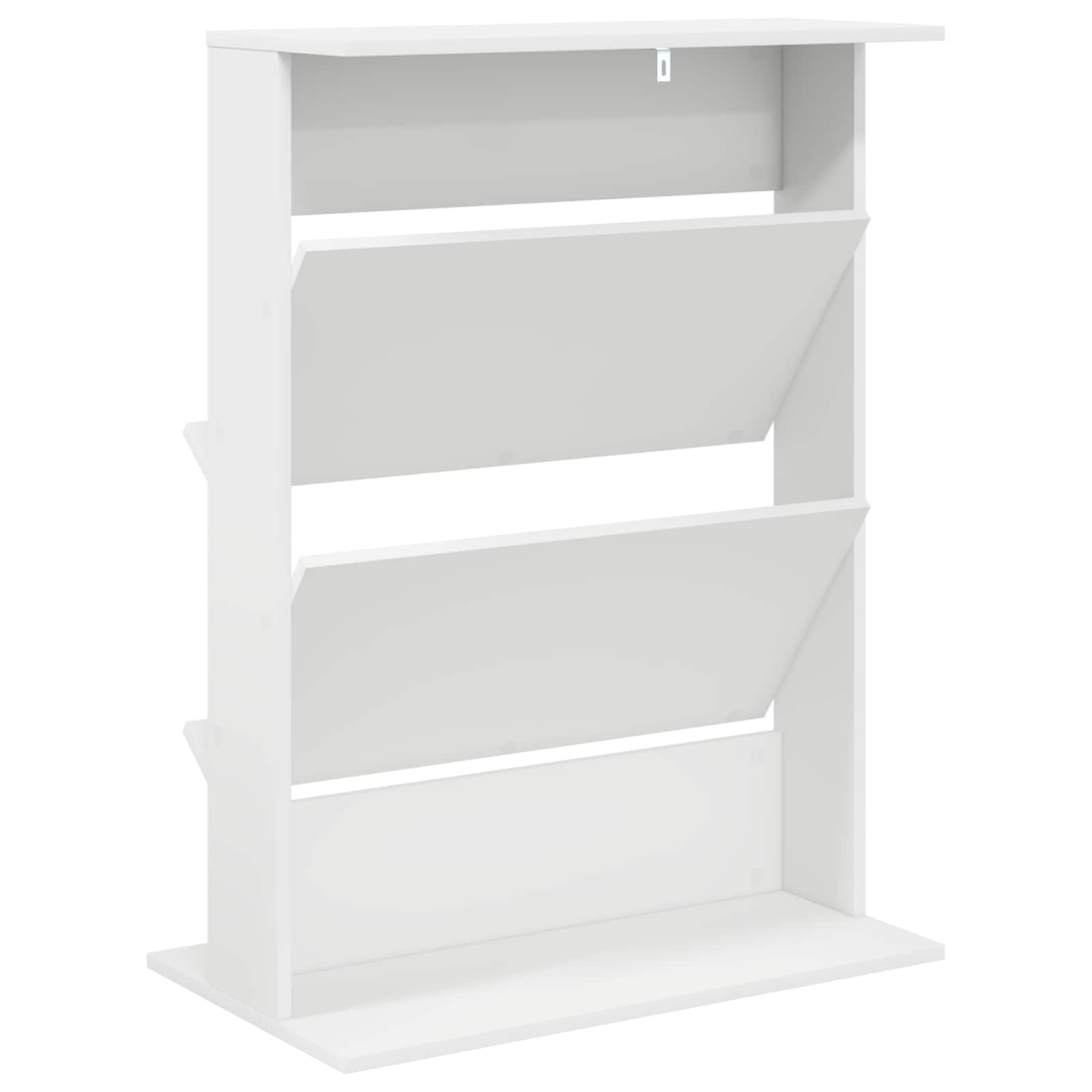 Magasinreol med hylle Hvit 70 x 41 x 96 cm Konstruert tre vidaXL