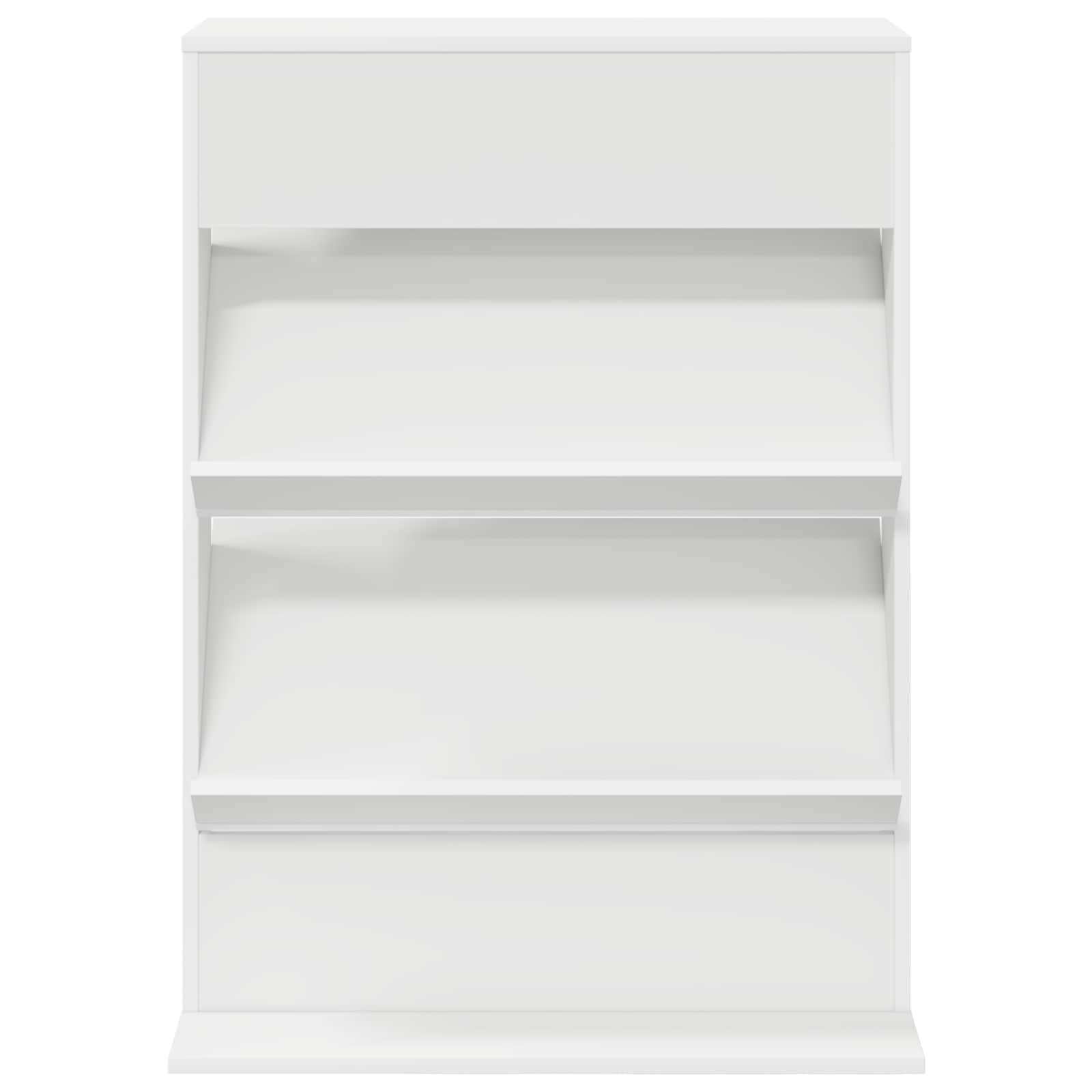 Magasinreol med hylle Hvit 70 x 41 x 96 cm Konstruert tre vidaXL