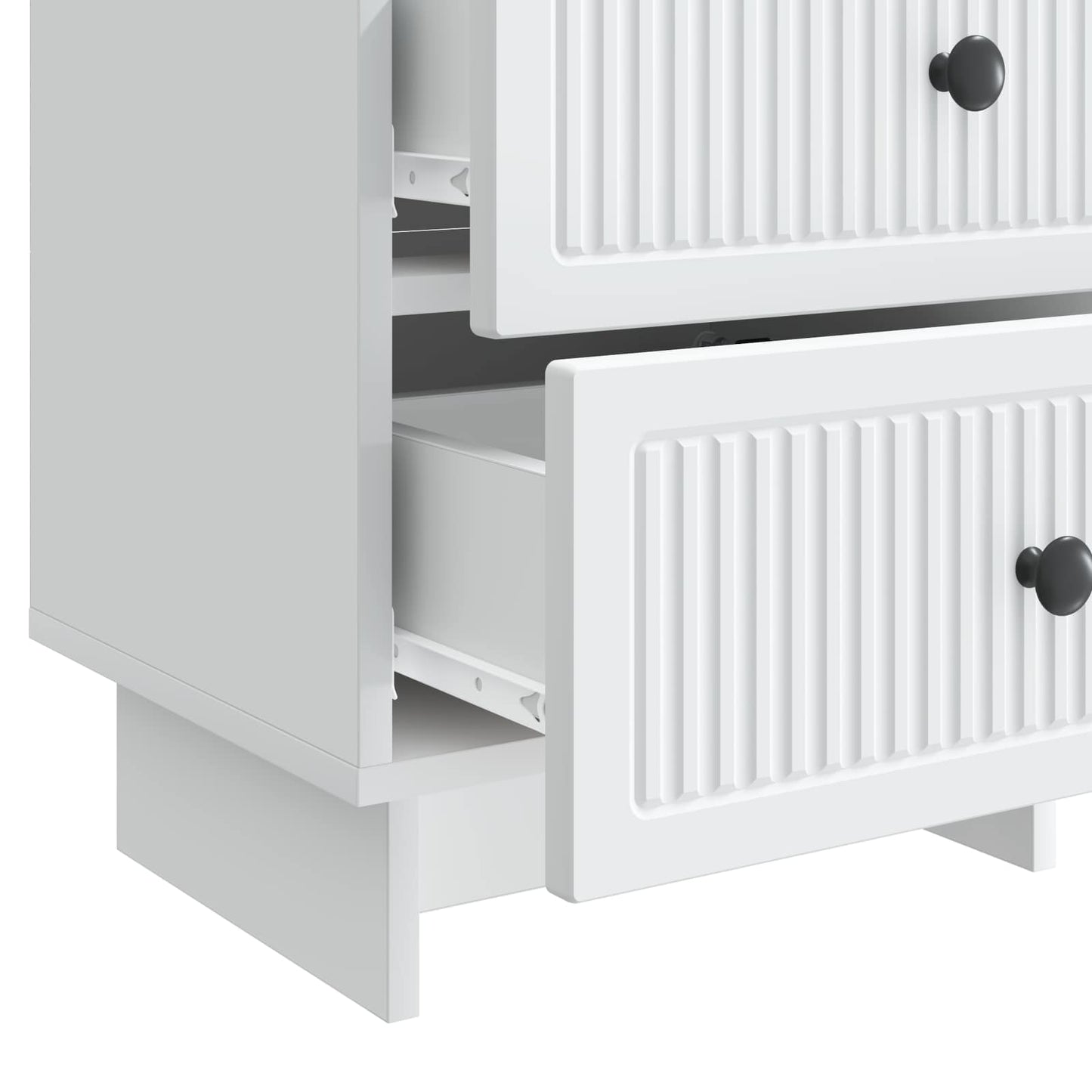 Nattbordskap 2 pcs Hvit 43 x 34,5 x 47,5 cm Konstruert tre