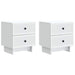 Nattbordskap 2 pcs Hvit 43 x 34,5 x 47,5 cm Konstruert tre