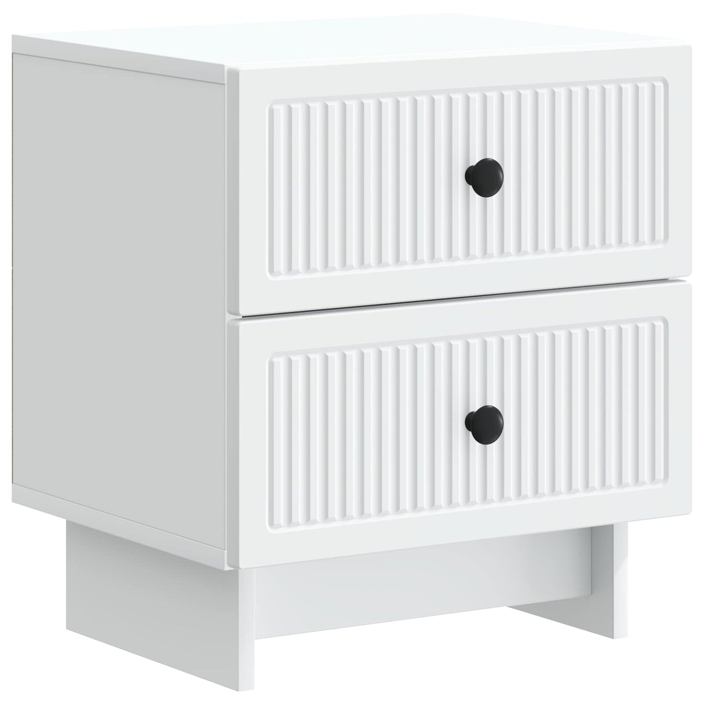 Nattbordskap 2 pcs Hvit 43 x 34,5 x 47,5 cm Konstruert tre