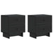 Nattbordskap 2 pcs Svart 43 x 34,5 x 47,5 cm Konstruert tre