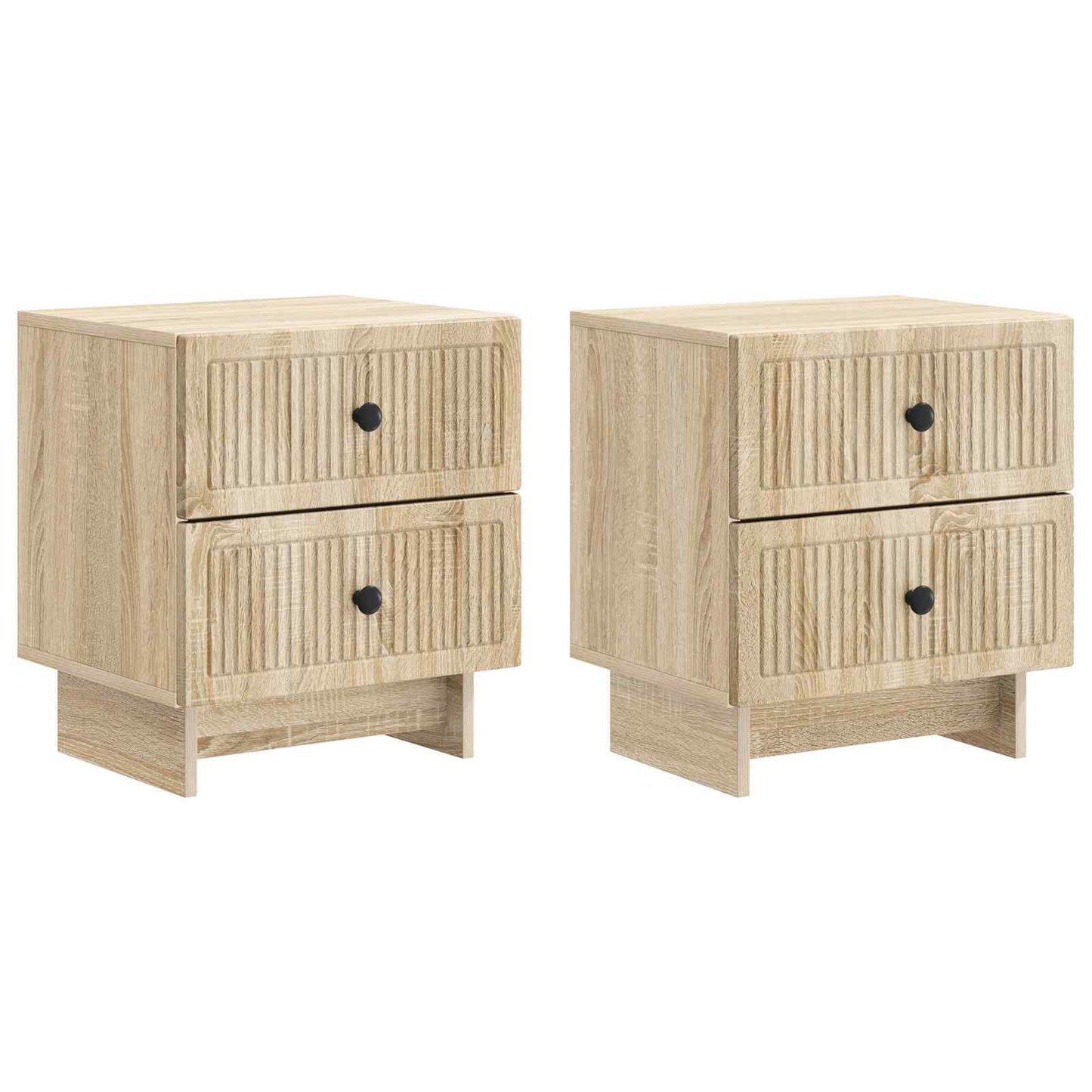 Nattbordskap med skuff 2 pcs Sonoma eik 43 x 34,5 x 47,5 cm