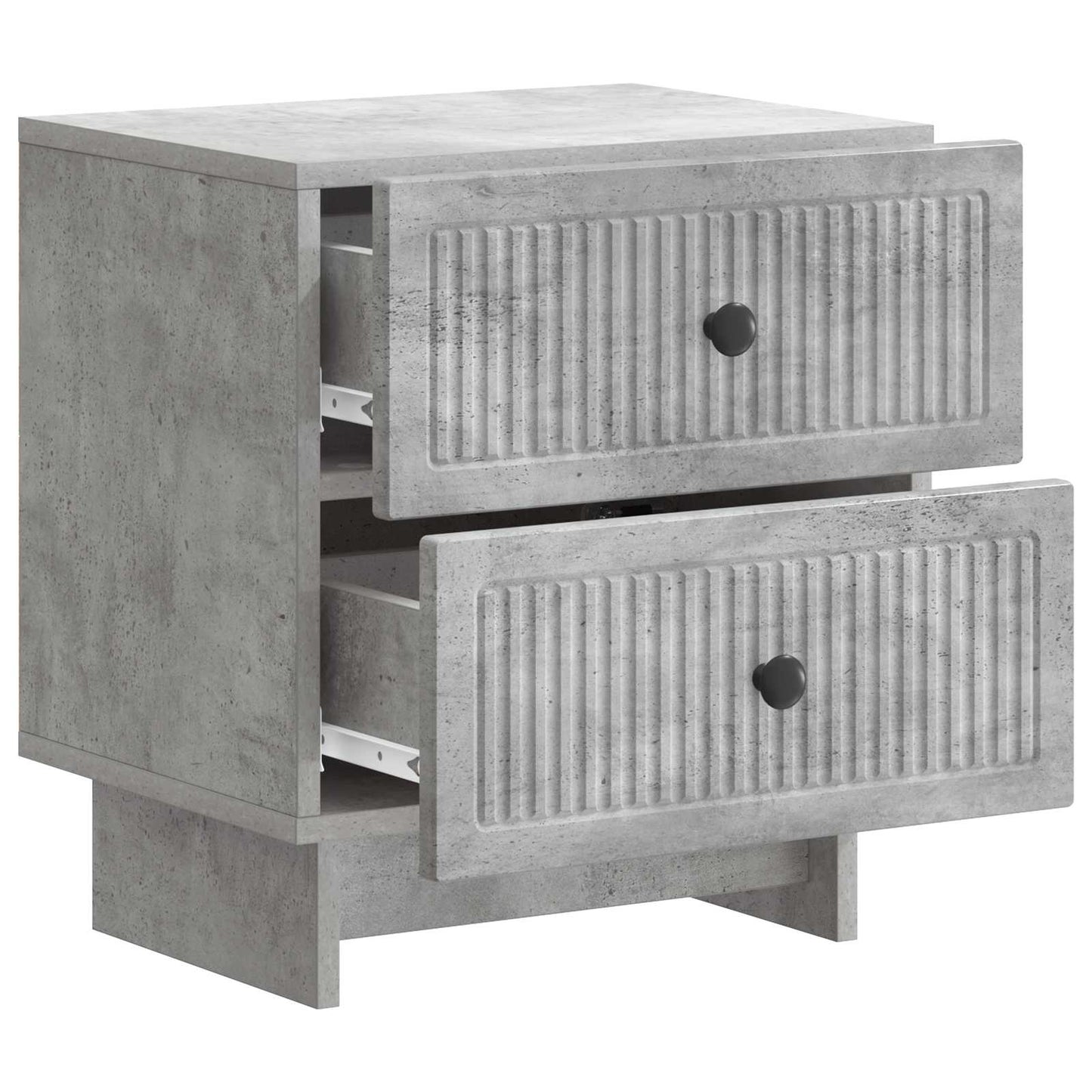 Nattbordskap 2 pcs Betonggrå 43 x 34,5 x 47,5 cm Konstruert tre