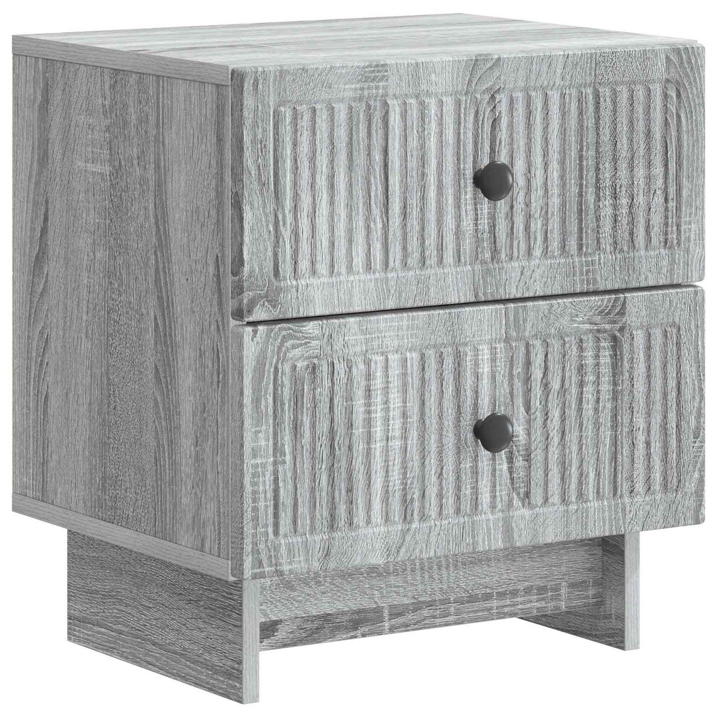 Nattbordskap med skuff 2 pcs Grå sonoma 43 x 34,5 x 47,5 cm